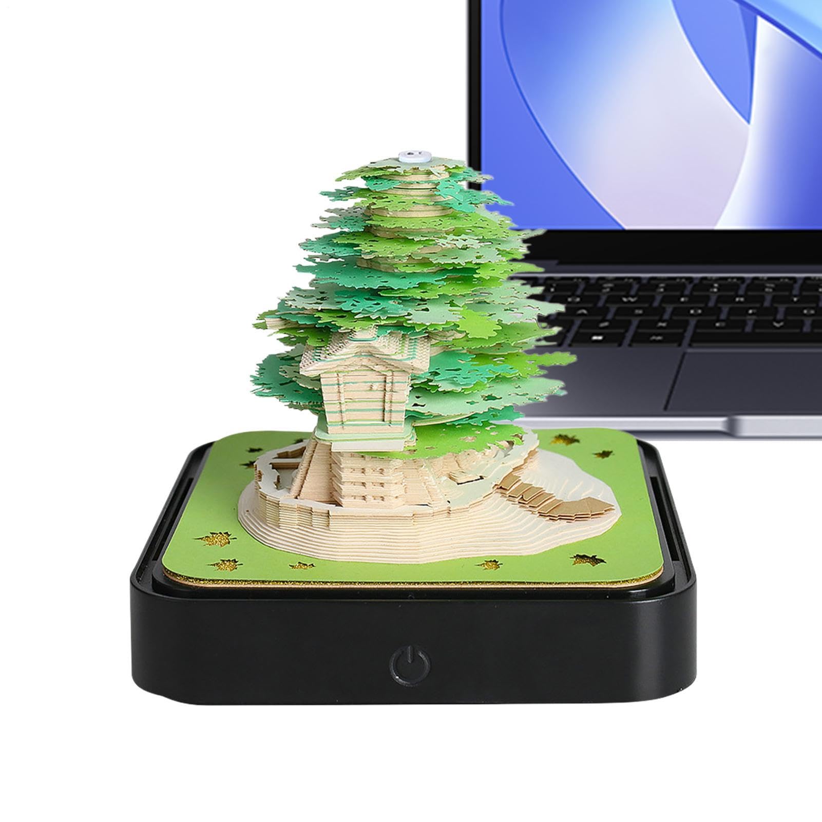 Generisch 3D Kalender - & Hausdesign Kunstplaner Basteln | Mit transparenter Staubabdeckung und ästhetischen Abreiß-Haftnotizen Für Lehrer, Schüler, tägliche Aufgaben, Habit-Tracking,