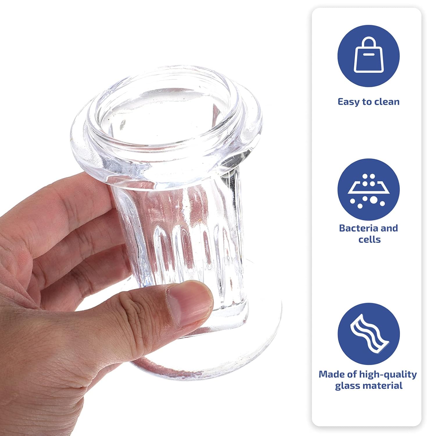 iplusmile Glass Staining Jar Laboratory Coplin Jar with Glass Lid 5-Slide Capacity Staining Tank for Scientific Research and Cell - Image 5