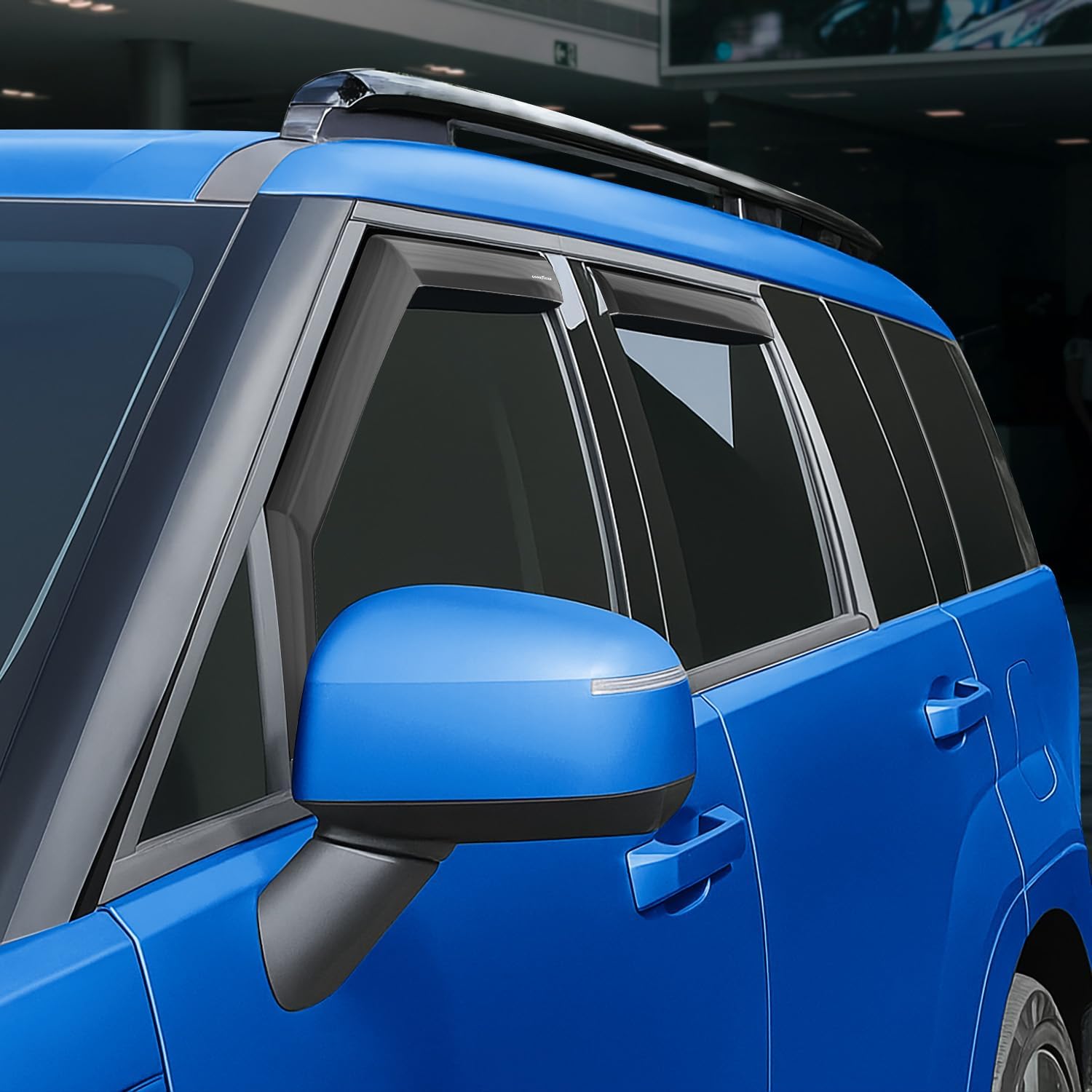 Goodyear Shatterproof in-Channel Window Deflectors for Hyundai Santa Fe 2024-2026, Rain Guards, Window Visors for Cars, Vent Deflector, Car Accessories, 4 pcs - GY008052