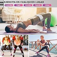 Vista 3 de Renoj Resistance Bands for Working Out: 3-Set Professional Exercise Bands for Pilates, Yoga, Home Gym, Booty, Leg Training Heavy/Medium/Light