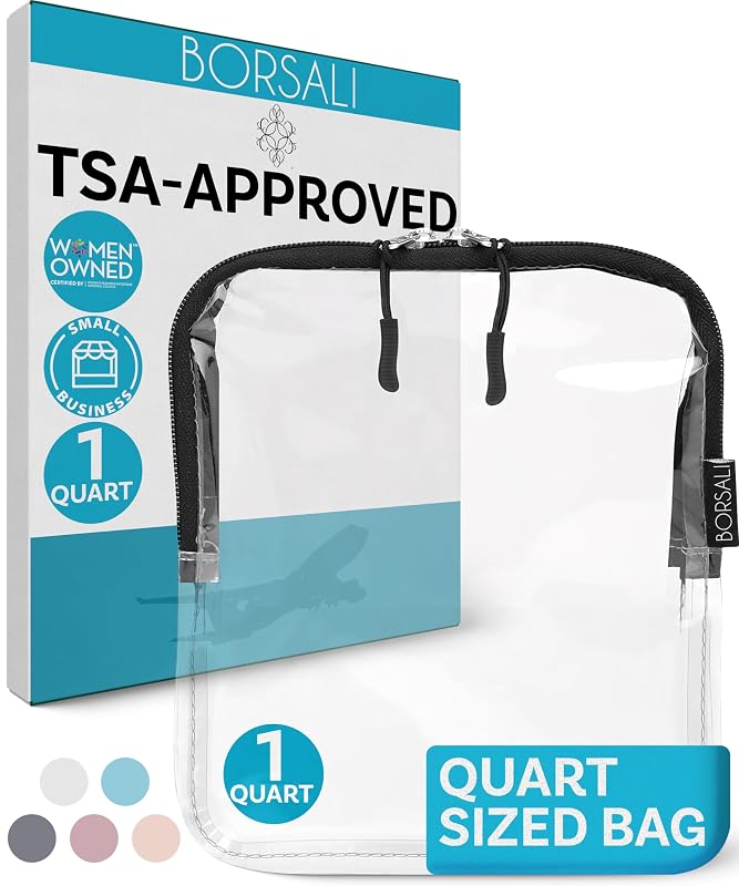 Necessaire transparente BORSALI com zíper, modelo CTB (WC) Gray