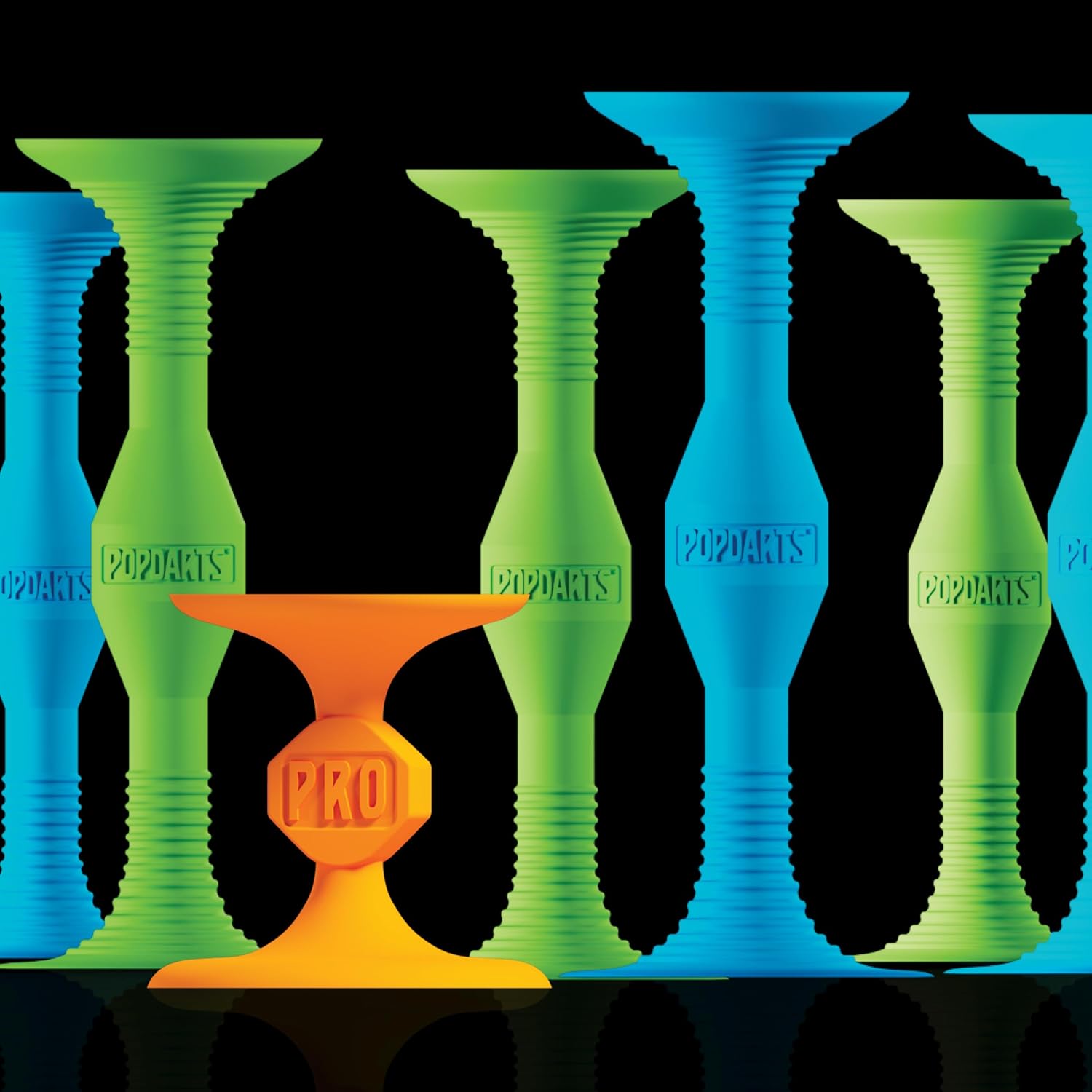 POPDARTS Glow Pack Game Set Glow in THE Dark (Blue and Green) - Indoor, Outdoor Suction Cup Throwing Game - Competition with a POP