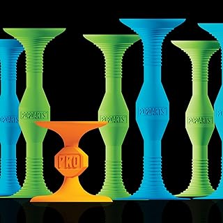 Glow Pack Game Set Glow in THE Dark (Blue and Green) - Indoor, Outdoor Suction Cup Throwing Game - Competition with a POP