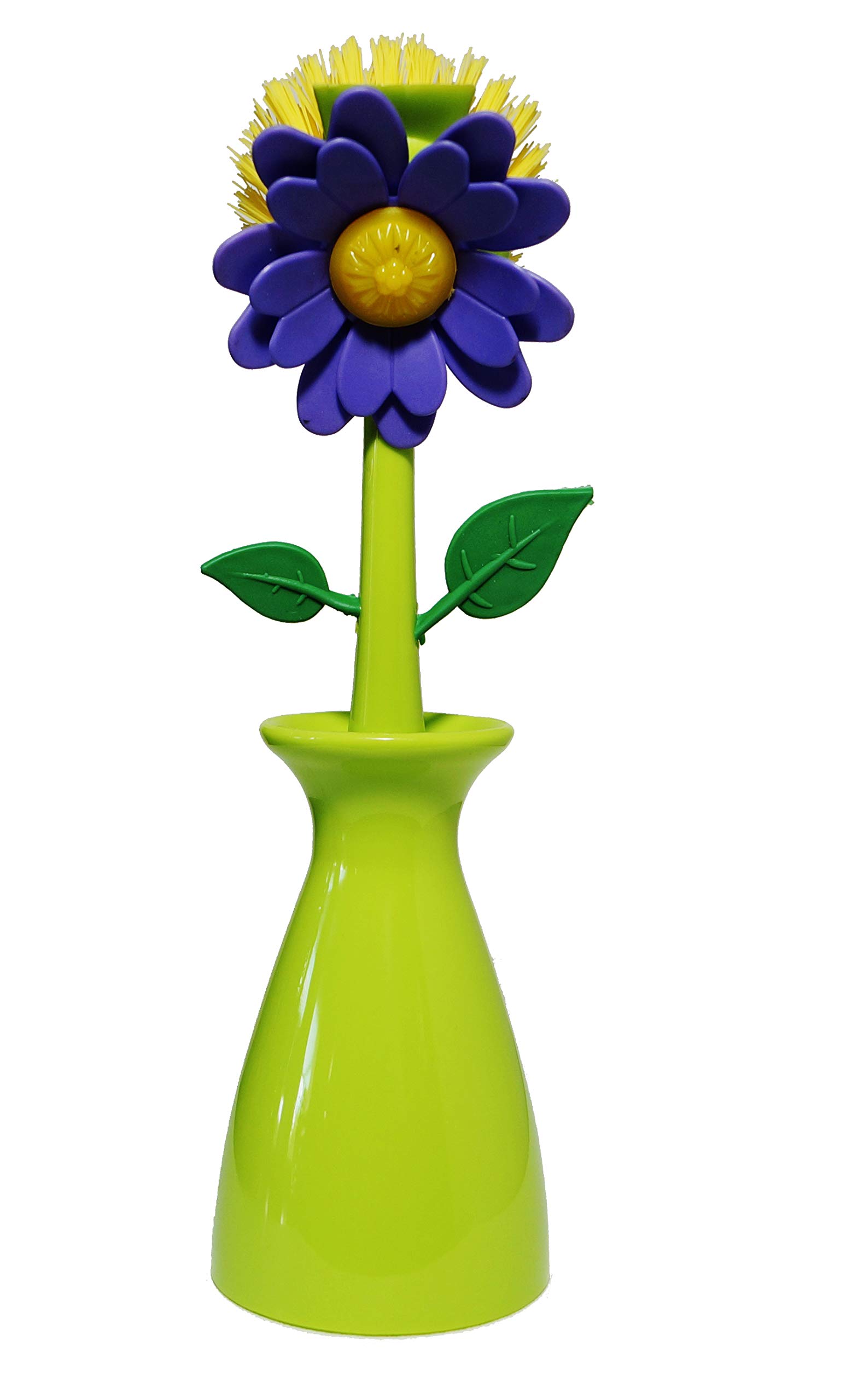 Fancy Multipurpose Kitchen Dish Sink Brush with Decorative Flower