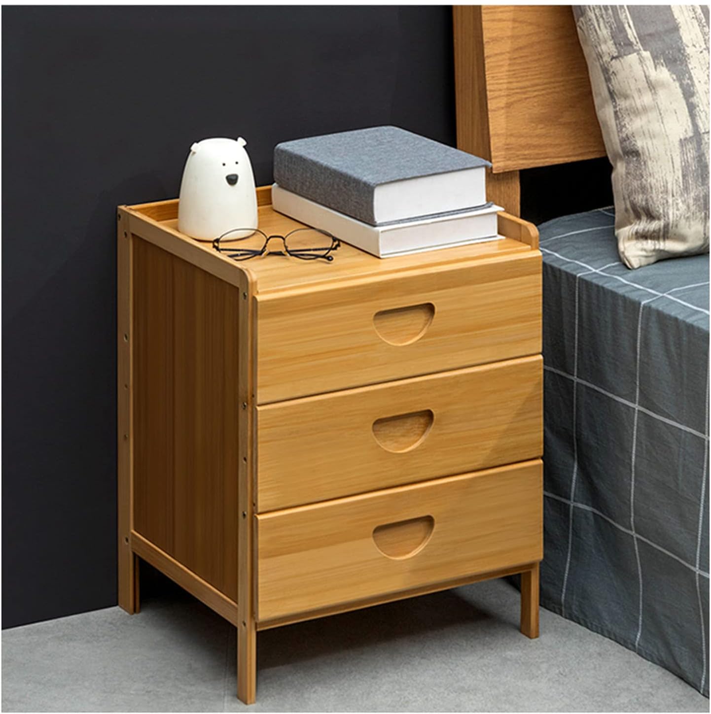 Side Table/End Table,Coffee Table with Drawers,Sofa Side Table, Bedroom Bedwith Storage Rack,Suitable for Bedroom,Living Room,Hallway,Easy to Assemble,D