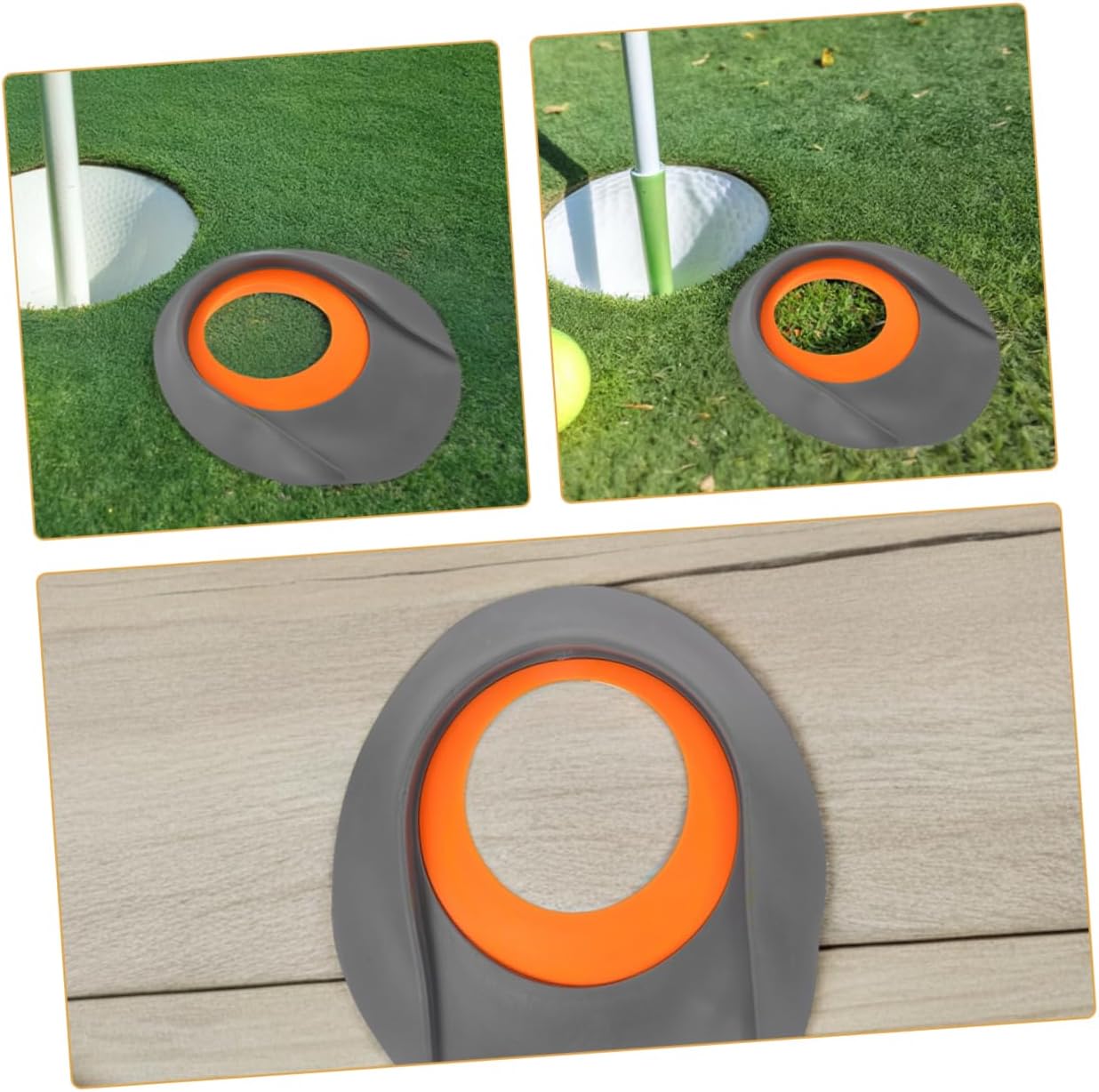3pcs Golf Practice Cup: Plastic Golf Hole Training Training Putters for Men Women Office Backyard Garage Accessories Grey