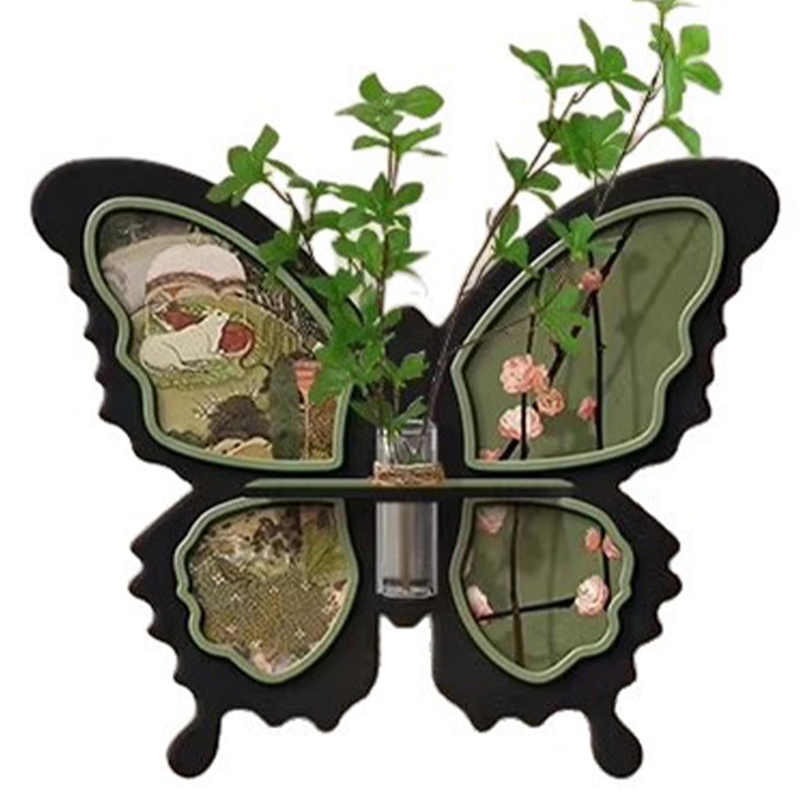 Support pour plantes et décoration murale papillon 3D vase chambre salon