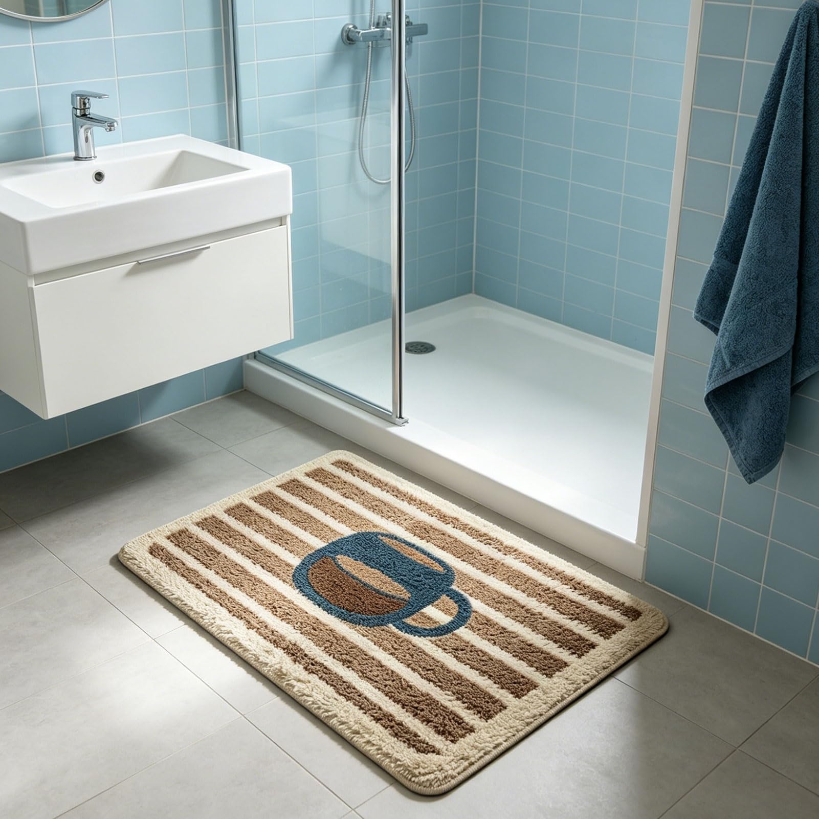Zerbino per Ingresso, Tappetino da Doccia/Bagno a Pelo Corto, Asciugatura Rapida, Tappeto per Lavanderia, tappeti Ultra Morbidi per Camera da Letto, corridoio, Passaggio, Cucina, Ingresso (