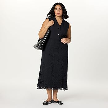 Amazon.com: The Drop Women's Elana Lace Midi Skirt, Black