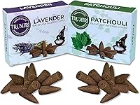 Vista 34 de TRUMIRI Conos de incienso de reflujo – Paquete combinado de 20 conos de incienso en cascada – 10 limoncillo + 10 eucaliptos – Conos de incienso