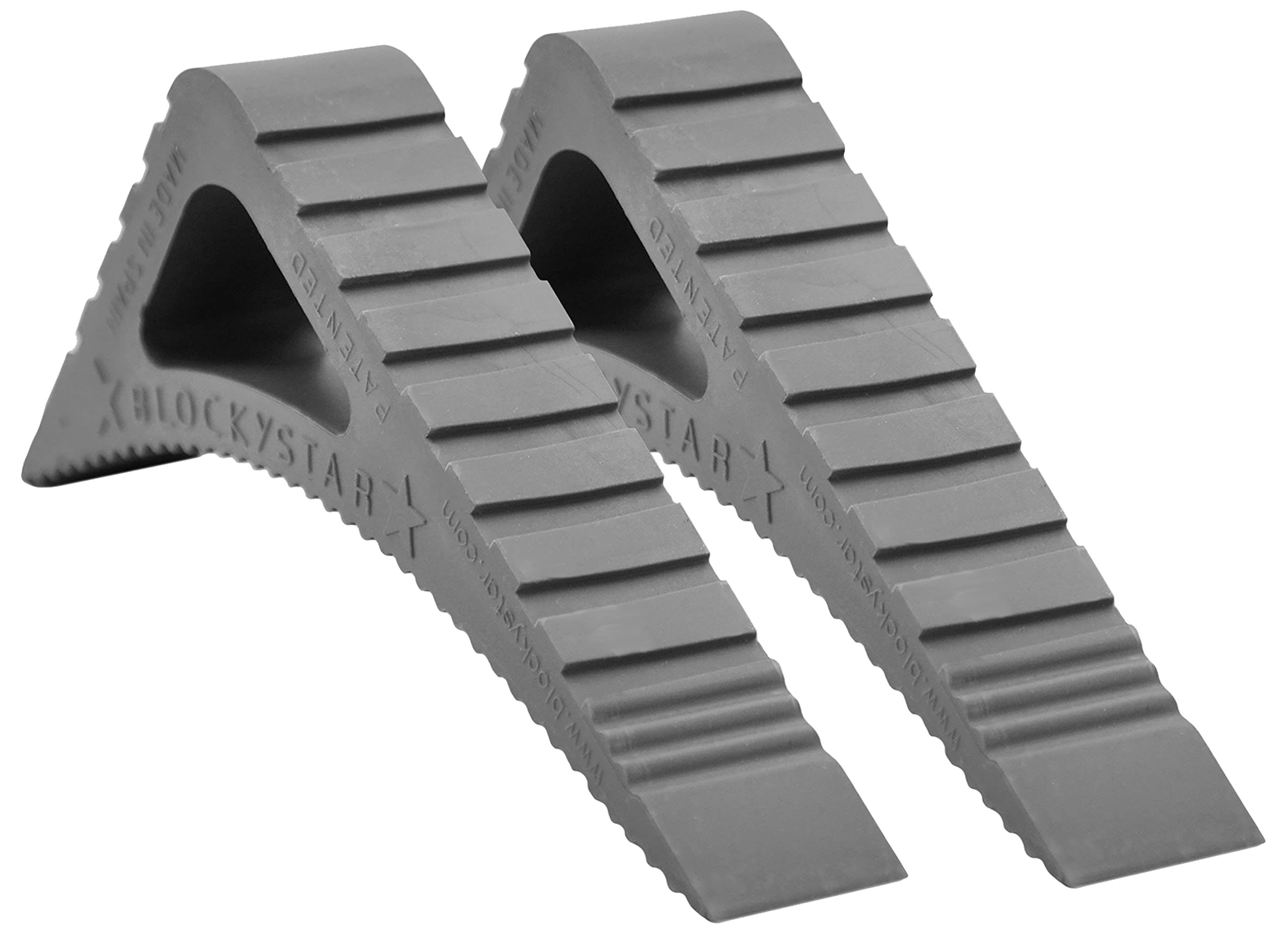 Pekasa Door Stopper and Window Stopper, Award Winning Design Heavy Duty Rubber Door Stops, Works on Any Floor Surface and Any Door Type, Door Wedge Stop in Modern Stylish Colors (Smokey Gray, 2