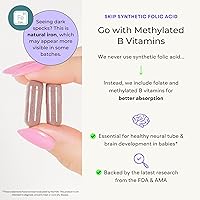 Vista 5 de Vitaminas prenatales de alimentos integrales (120 cápsulas), apoyo natural para la salud materna y fetal, multivitamínico prenatal para mujeres