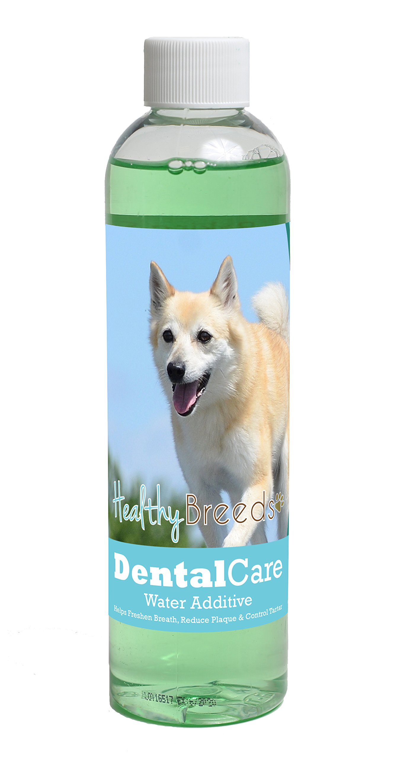 Healthy Breeds Dog Dental Care Water Additive for Norwegian Buhund - Helps Freshen Breath, Reduce Plaque &amp; Control Tartar - Mint Flavor - 8 oz