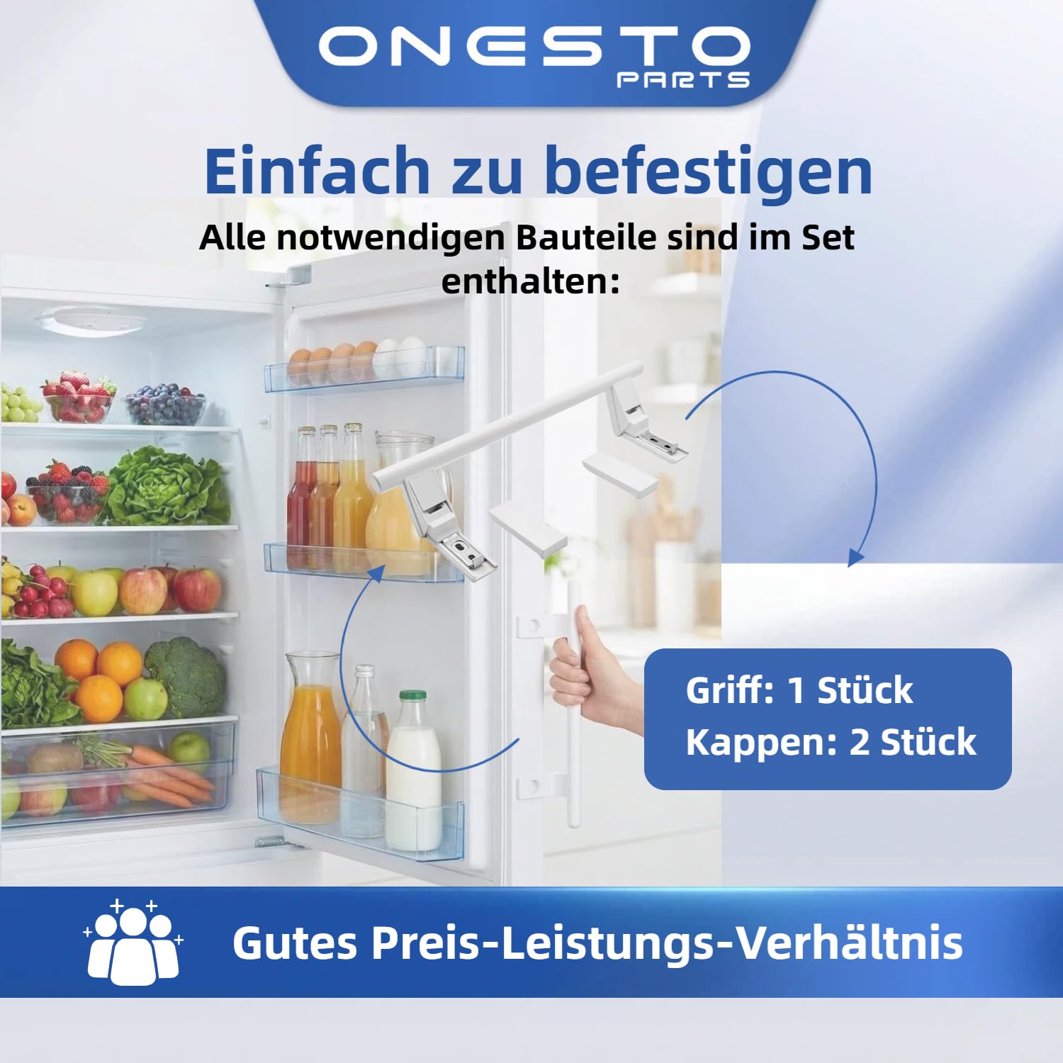 Kühlschrankgriff Ersatz für 7430670 Türgriff 310 mm Kühlschrank & Griff 7430672 für Gefrierschrank Liebherr Kühlschrank Ersatzteile