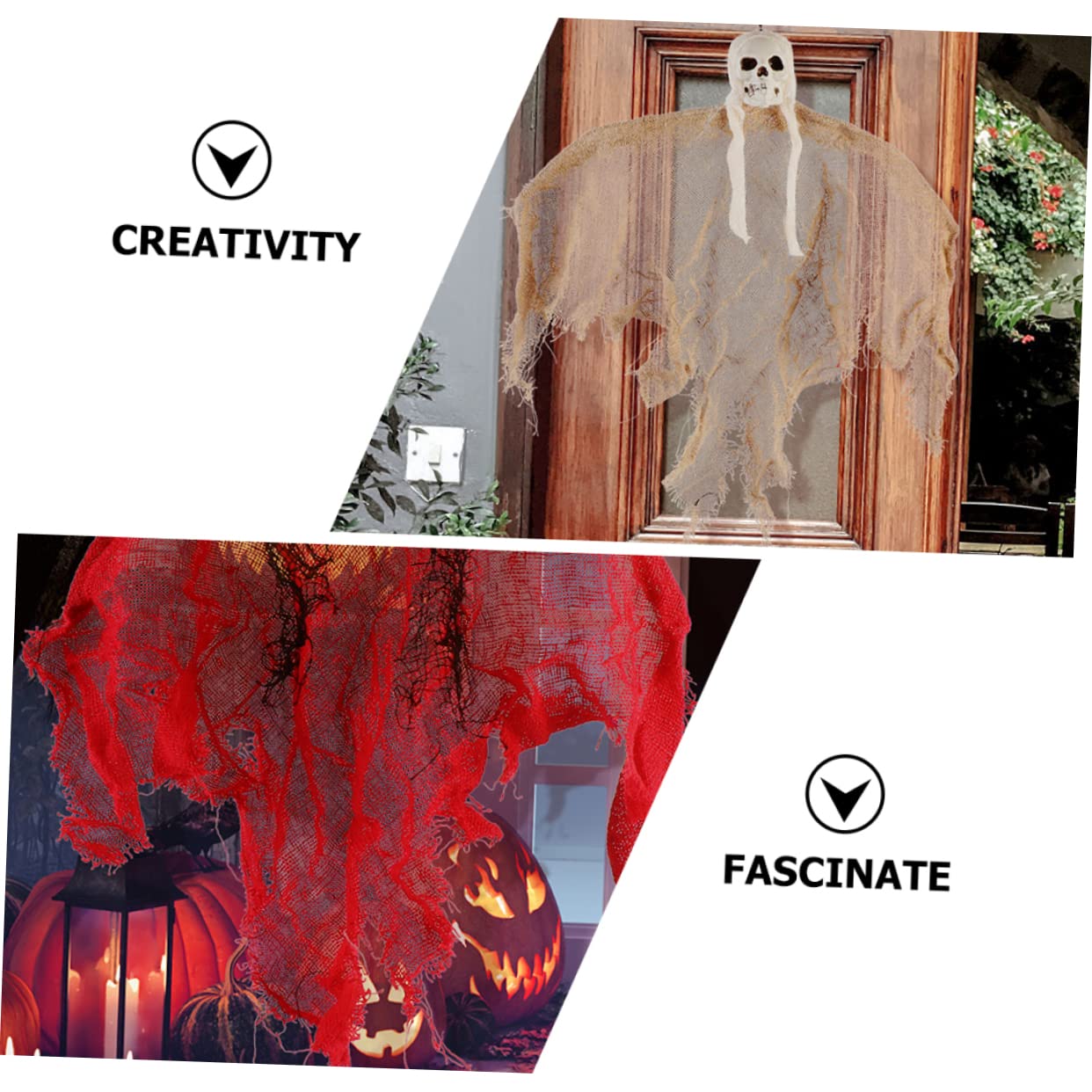 Ciieeo 4 Set Di Decorazioni Riutilizzabili Di Halloween Ornamenti Fantasma Realistici Fantasmi Appesi Per Feste 3 Pezzi * 4