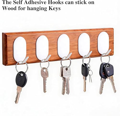 Miniatura 7 de Ganchos adhesivos adhesivos para colgar, ganchos para llaves, ganchos de pared de acero inoxidable, ganchos de comando, ganchos para abrigos,