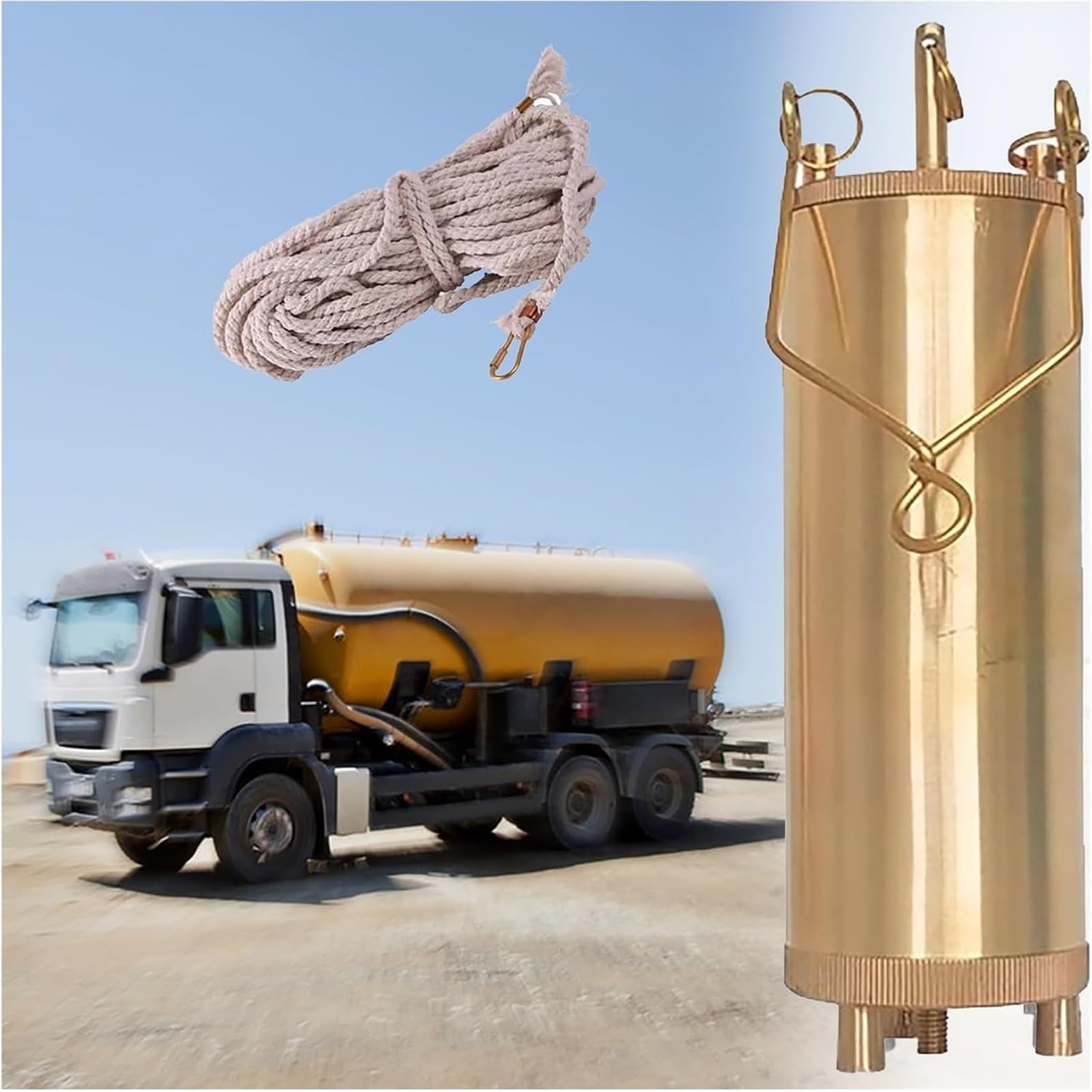 Bouteille d'échantillonnage d'huile en acier inoxydable 300 500 1000 ML avec corde