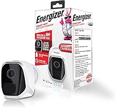 Energizer Connect Wireless Rechargeable Battery-Powered Smart WiFi Security Camera, 1080p Video, Indoor/Outdoor Weatherproof, PIR Motion Detection, 2-Way Audio, Night Vision, Cloud Storage/SD Slot