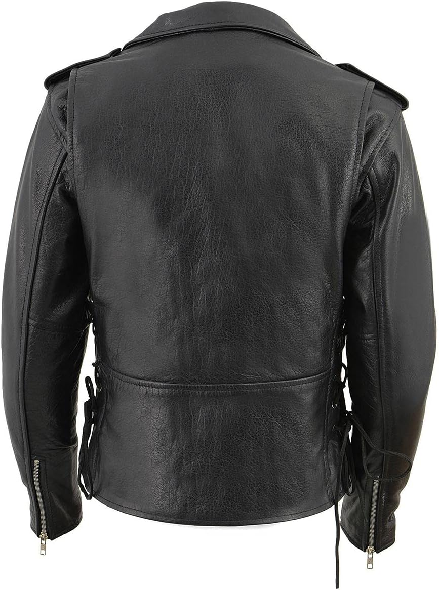 Milwaukee Women's Full Length Motorcycle Jacket with Side Lace - Image 2