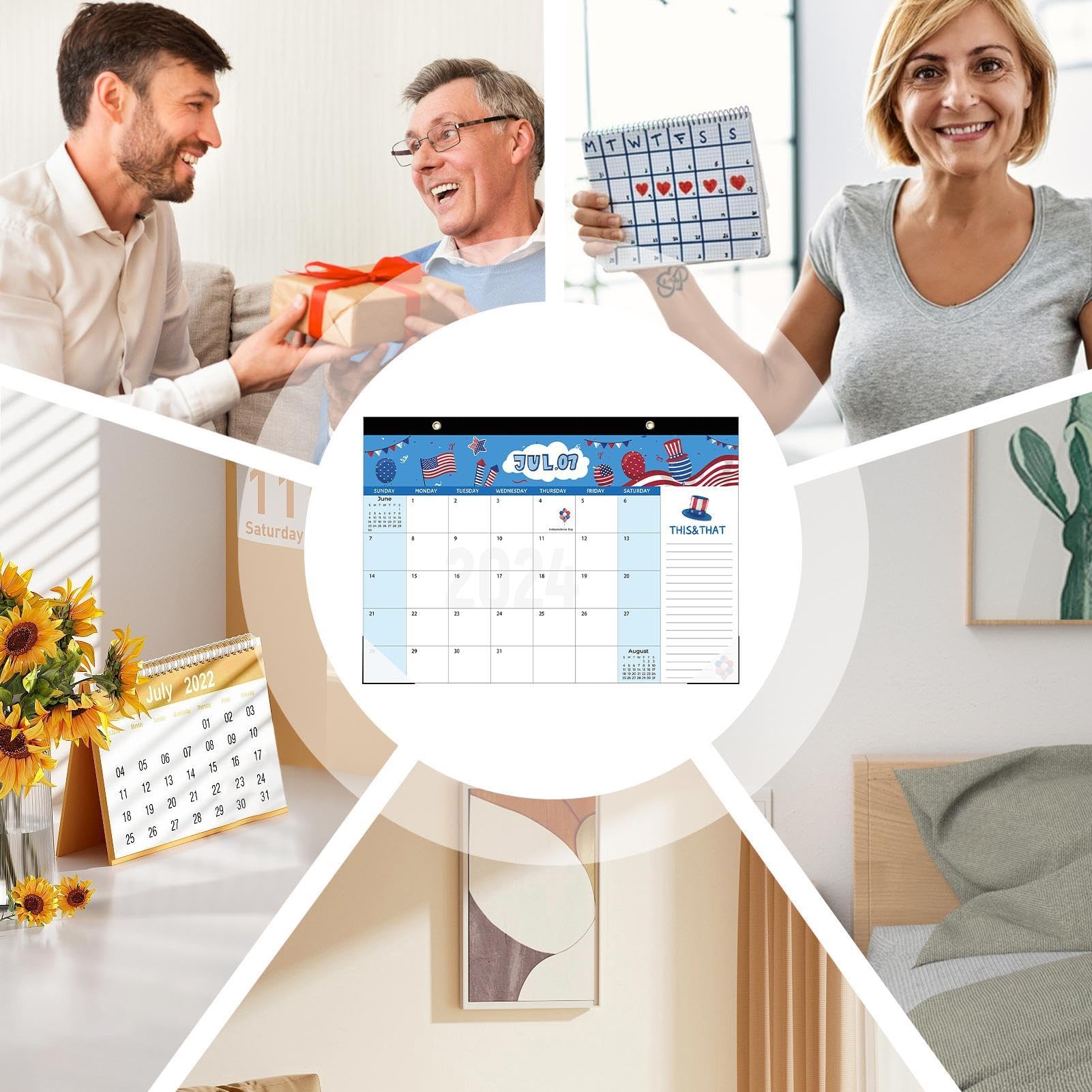 Amazon | 2024 年 7 月 壁掛けカレンダー,2024 年 7 月