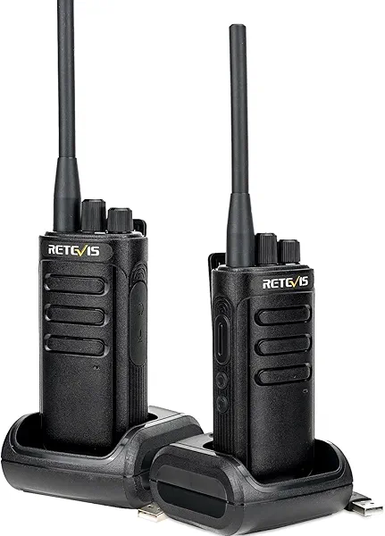 Retevis RB85 Long Range 2 Way Radio,High Power Noise Cancelling Two Way Radio with Clear Sound,VOX,2000mAh Battery Rechargeable,Prosessional Walkie Talkies for Hiking Road Trip Hunting(2 Pack)
