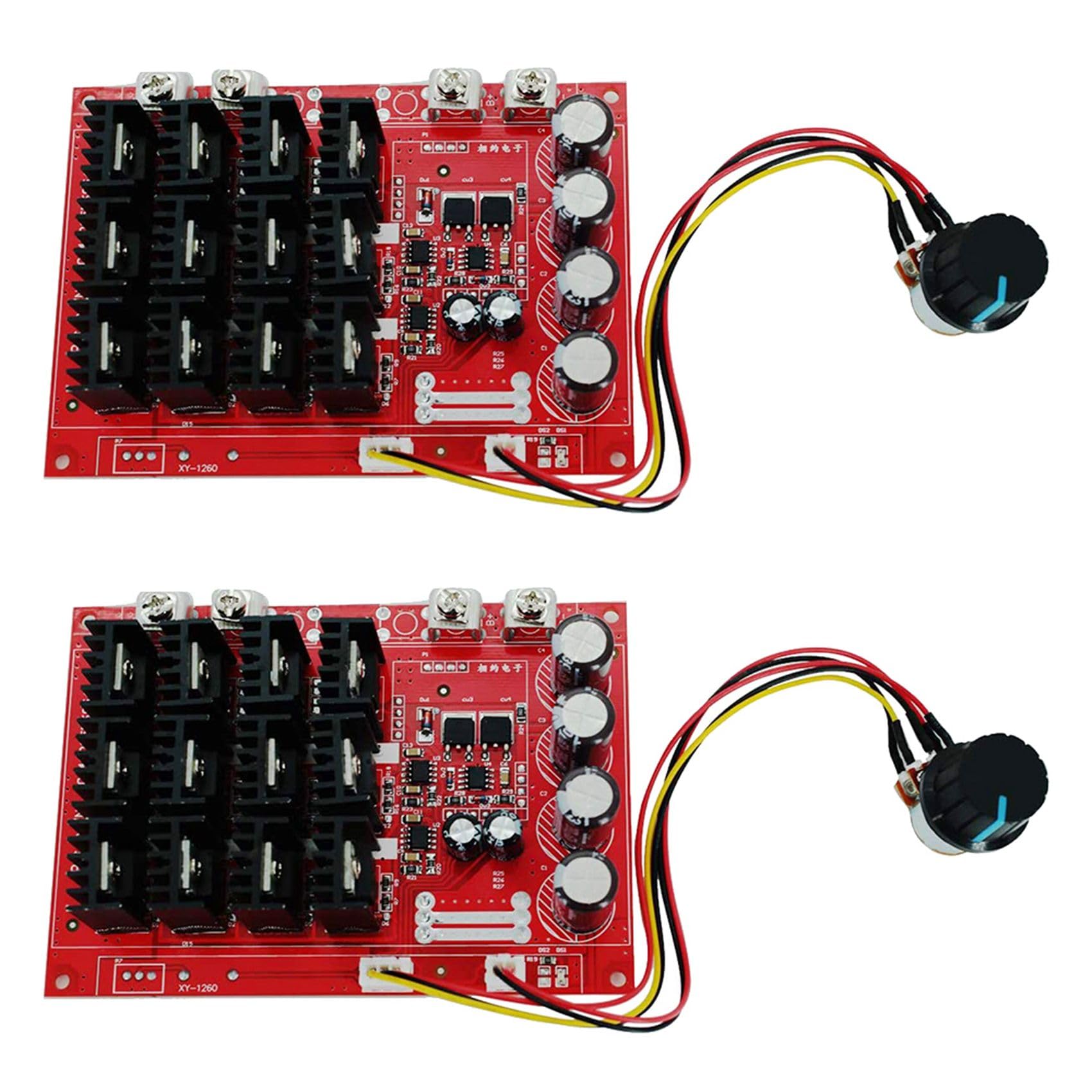 Lot de 2 contrôleurs de moteur PWM DC - Régulateur de vitesse de rotation du moteur 10-50 V 60 - Haute performance - Pilote HHO RC PWM