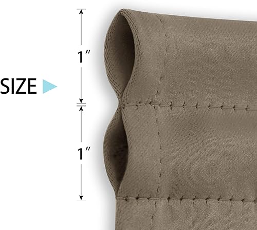 Miniatura 256 de Deconovo Cortina opaca de Navidad para puertas de vidrio y luces laterales, panel de privacidad con aislamiento térmico con doble bolsillo para