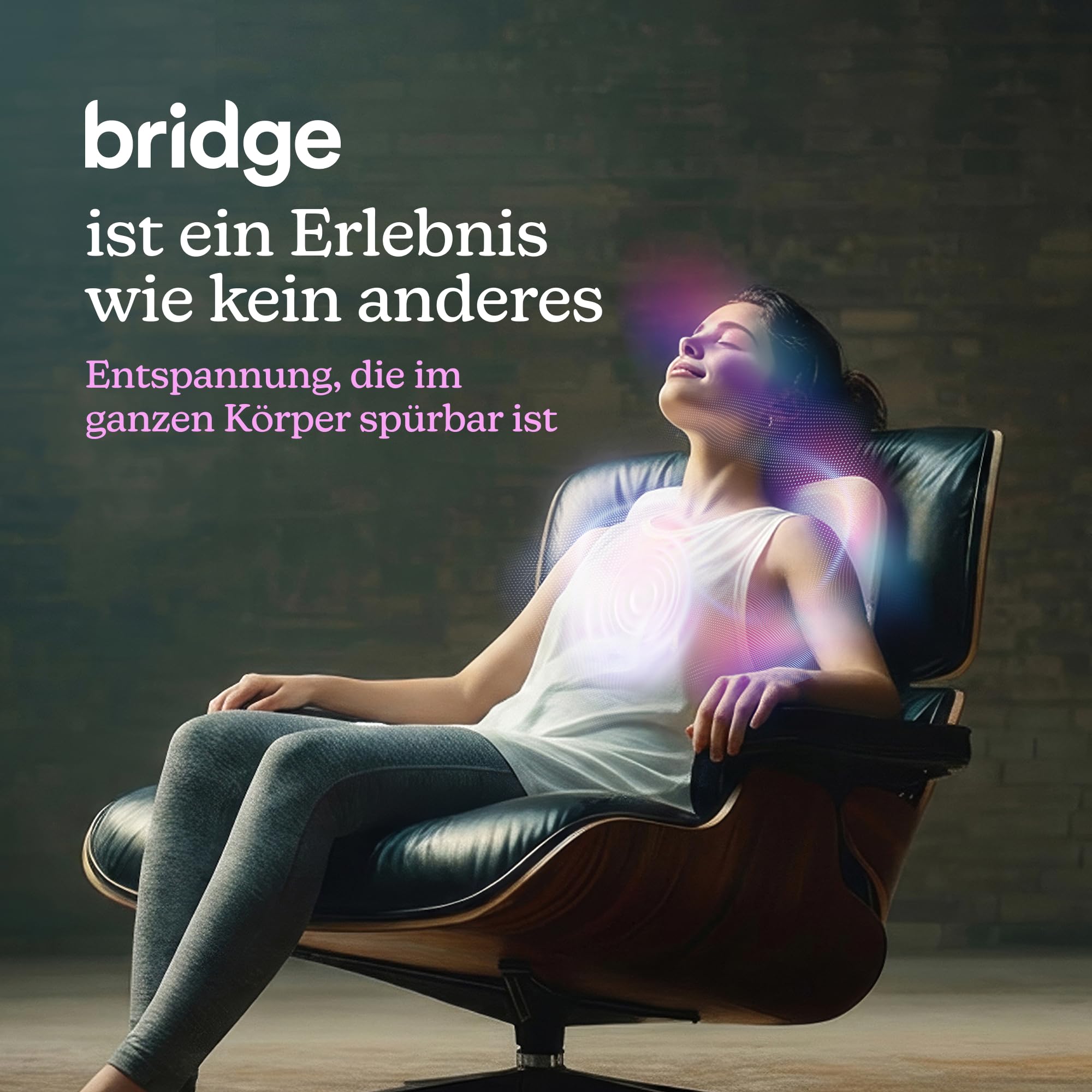 Homedics Bridge Vibroakustisches Rückenmassagekissen für den Stuhl
