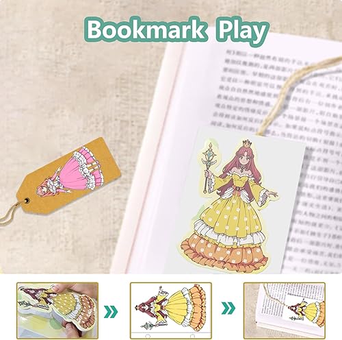 Miniatura 9 de Jokvaex Arte de tela para niños, rompecabezas de hada de princesa 6 en 1, pintura de punción para niños, 6 formas de jugar, kits de arte poke para