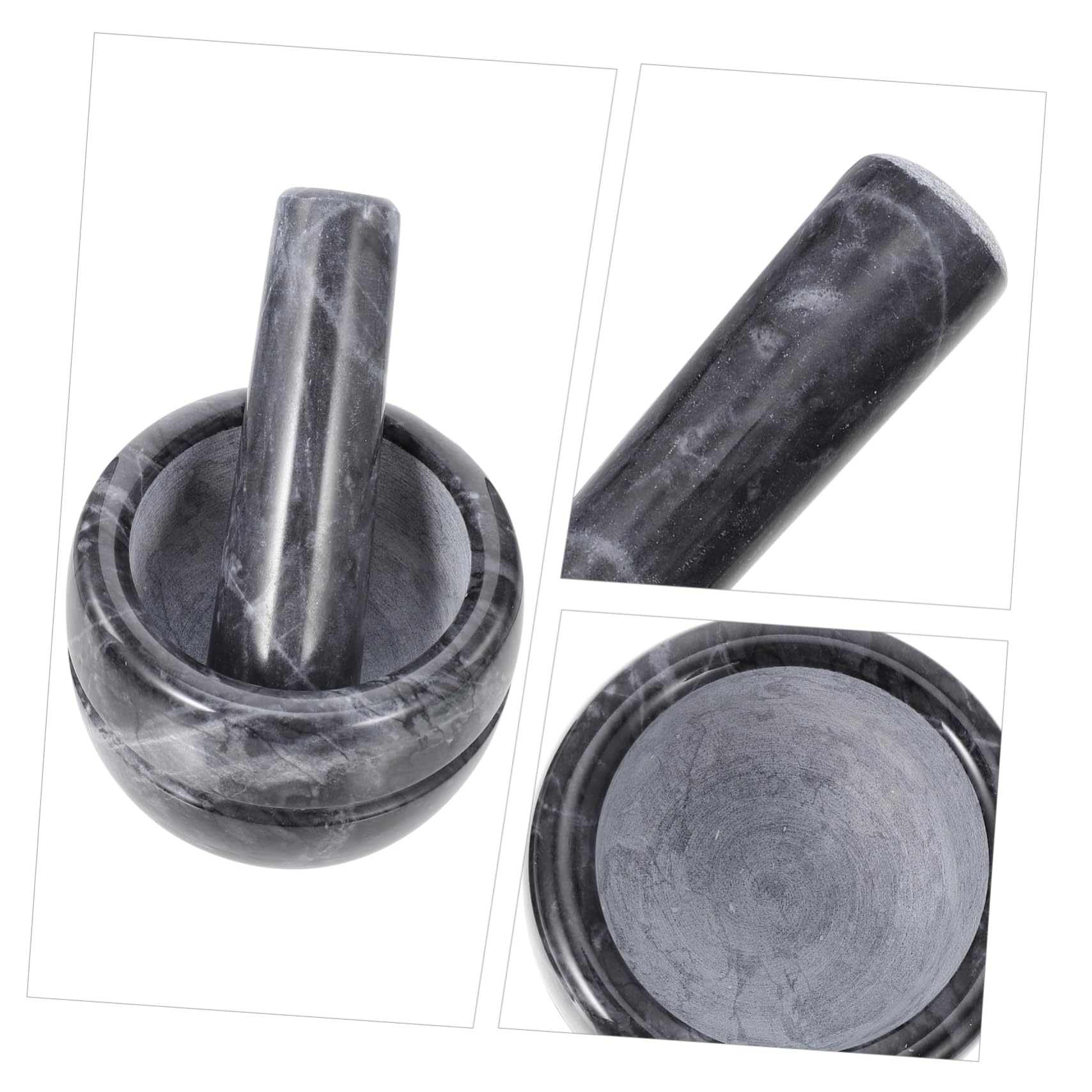 Garneck Knoblauchpresse Rocker Marmor Knoblauchpresse Schwarz Küchenhelfer Zum Knoblauchmahlen Stampfer Für Knoblauch Und Pillen Einfach Zu Verwenden Für Frische Saucen