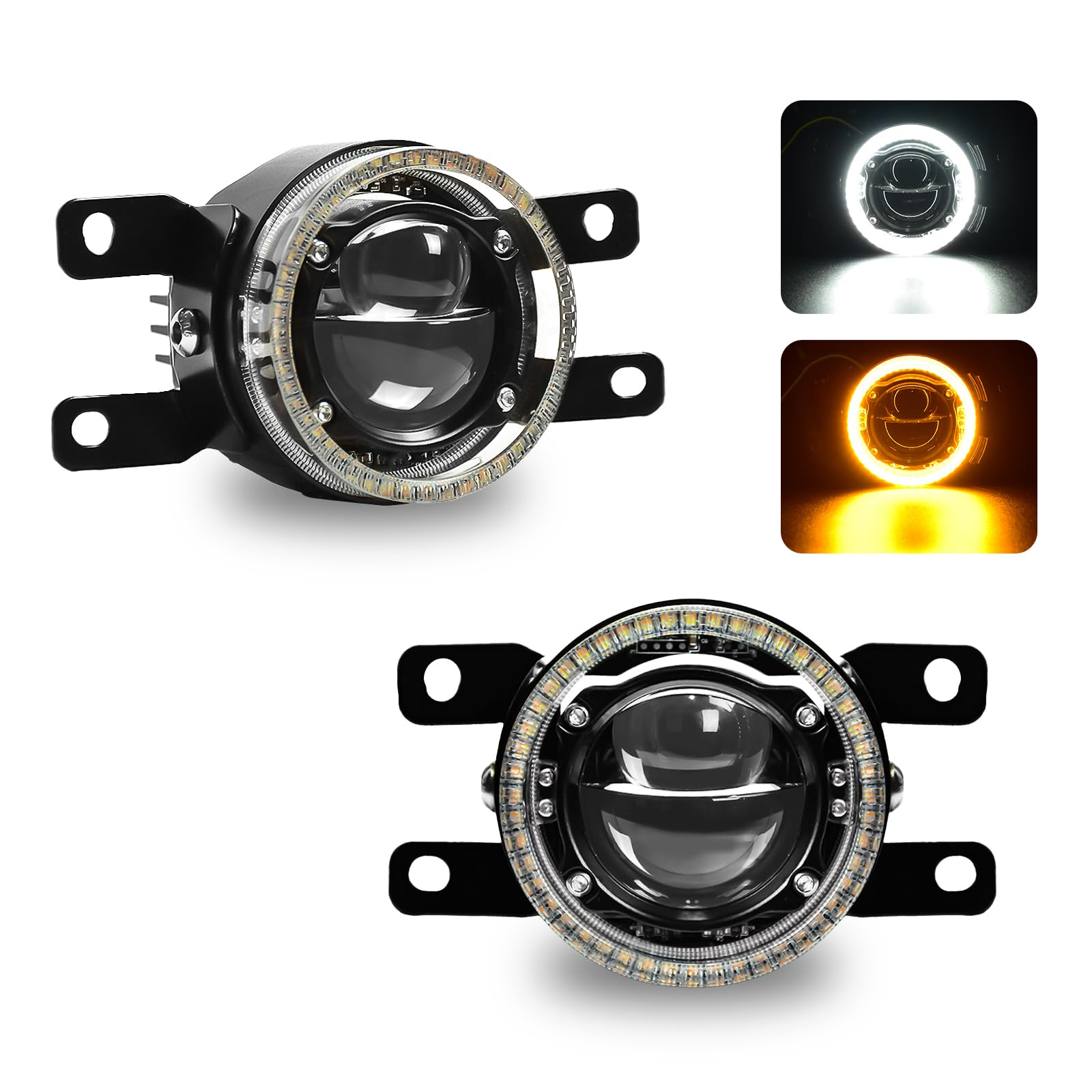 Photo 1 of OKSIWA Angel Eye Laser LED Fog Lights with DRL HB&LB For 2016-2025 Honda Civic Sedan,2013-2021 Civic Hatchback/Sport Hatchback/Pilot,2014-2021 JAZZ,2010-2018 Acura RDX,2013-2018 CRIDER,LED Fog Lamp