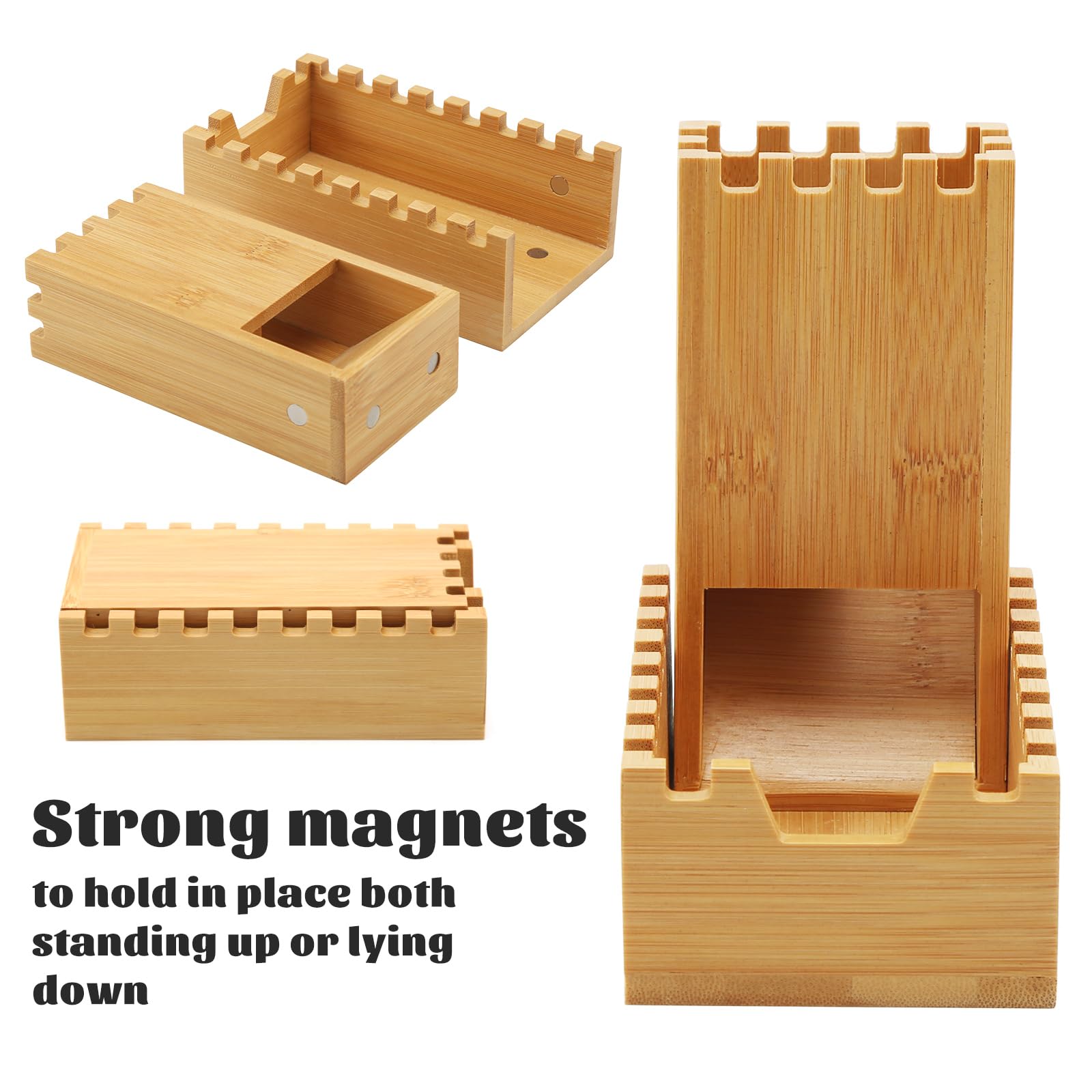 DICEEVIL Bamboo Dice Tower,Foldable Handmade Bamboo Dice Rolling Castle Collapsible Dice Chest for Sci-Fi, War, Crime Theme Tabletop Games - Image 3