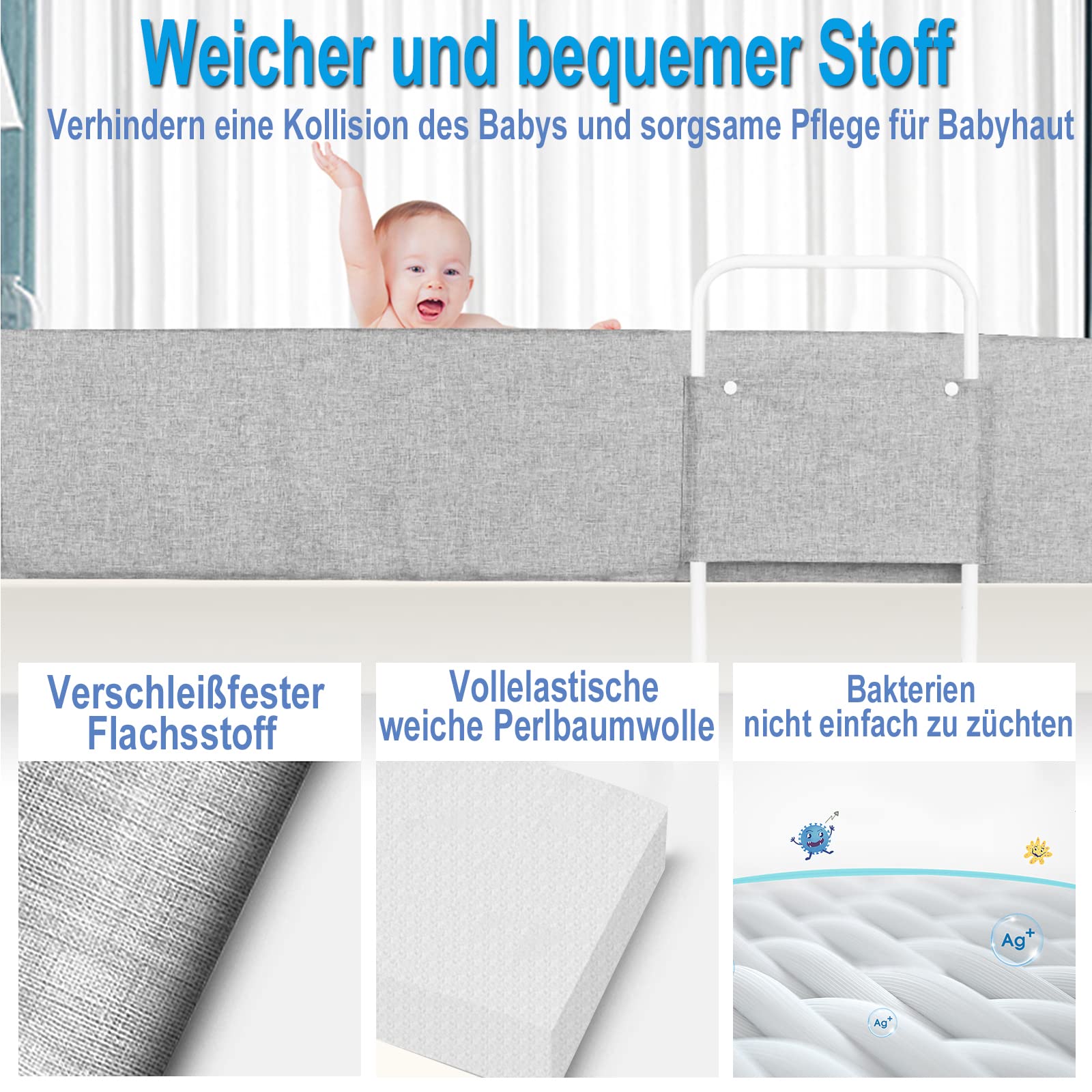 Griglia Di Protezione Letto YIKANWEN 200cm - Sicurezza Bambini