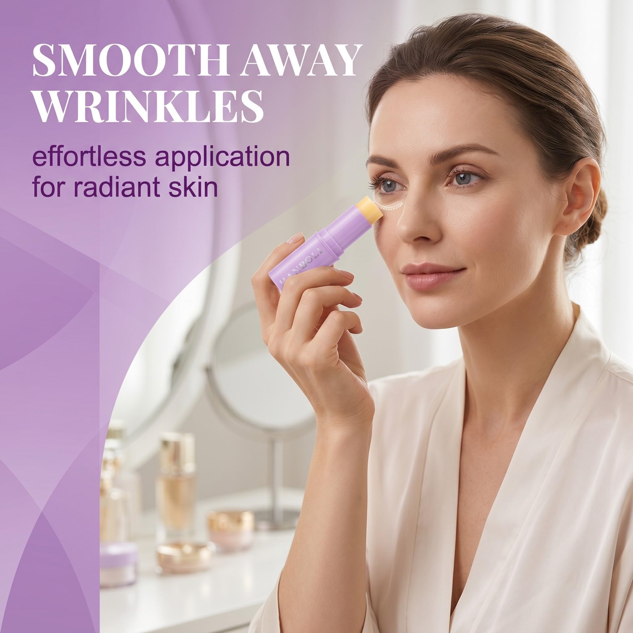 Stick Coreano Viso Antirughe con Collagene e Calcio, Balsamo Multiuso Idratante per Contorno Occhi, Viso e Collo, Peptide Eye Serum Stick per Tutti i Tipi di Pelle, 1 Pezzo