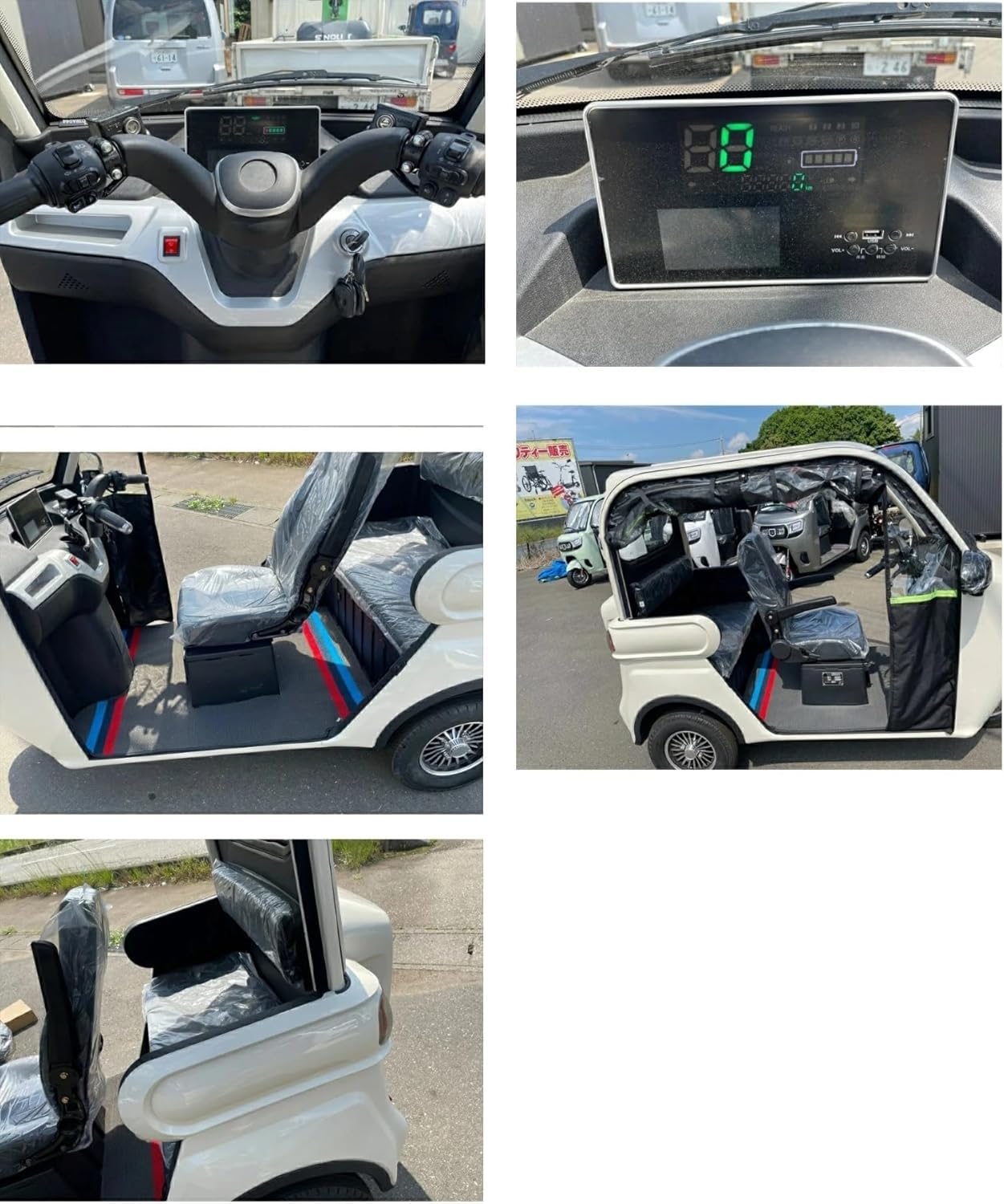 Amazon.co.jp: EVトゥクトゥク MEI リチウム電池 側車二輪 走行110km