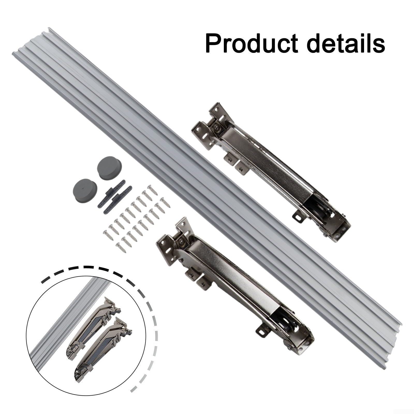 Bisagra de puerta corredera con barra de conexión para armario de cocina, apertura paralela de 180 grados, hardware pivotante plegable, sistema de riel de amortiguación resistente para un