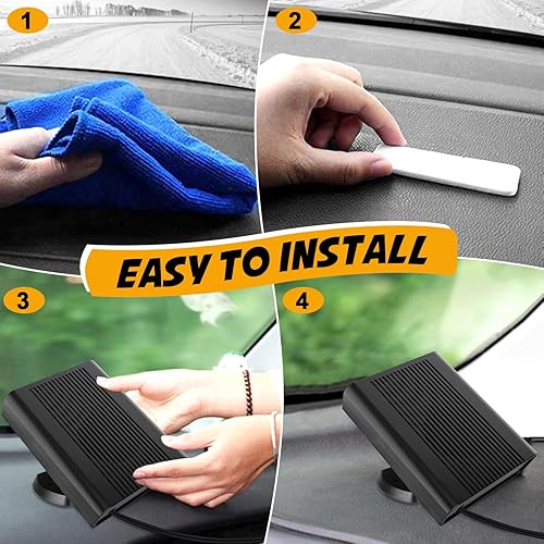 Miniatura 6 de Calentador de coche de 12 V, desempañador de descongelación de calentamiento rápido de 150 W que se conecta al encendedor de cigarrillos, calentador