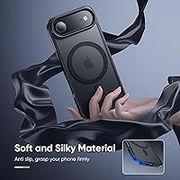 Vista 5 de Funda Magnética para iPhone Air Compatible con MagSafe Resistente a Caídas de 16 Pies Cubierta Trasera con Sensación de Piel Mate a Prueba de Golpes