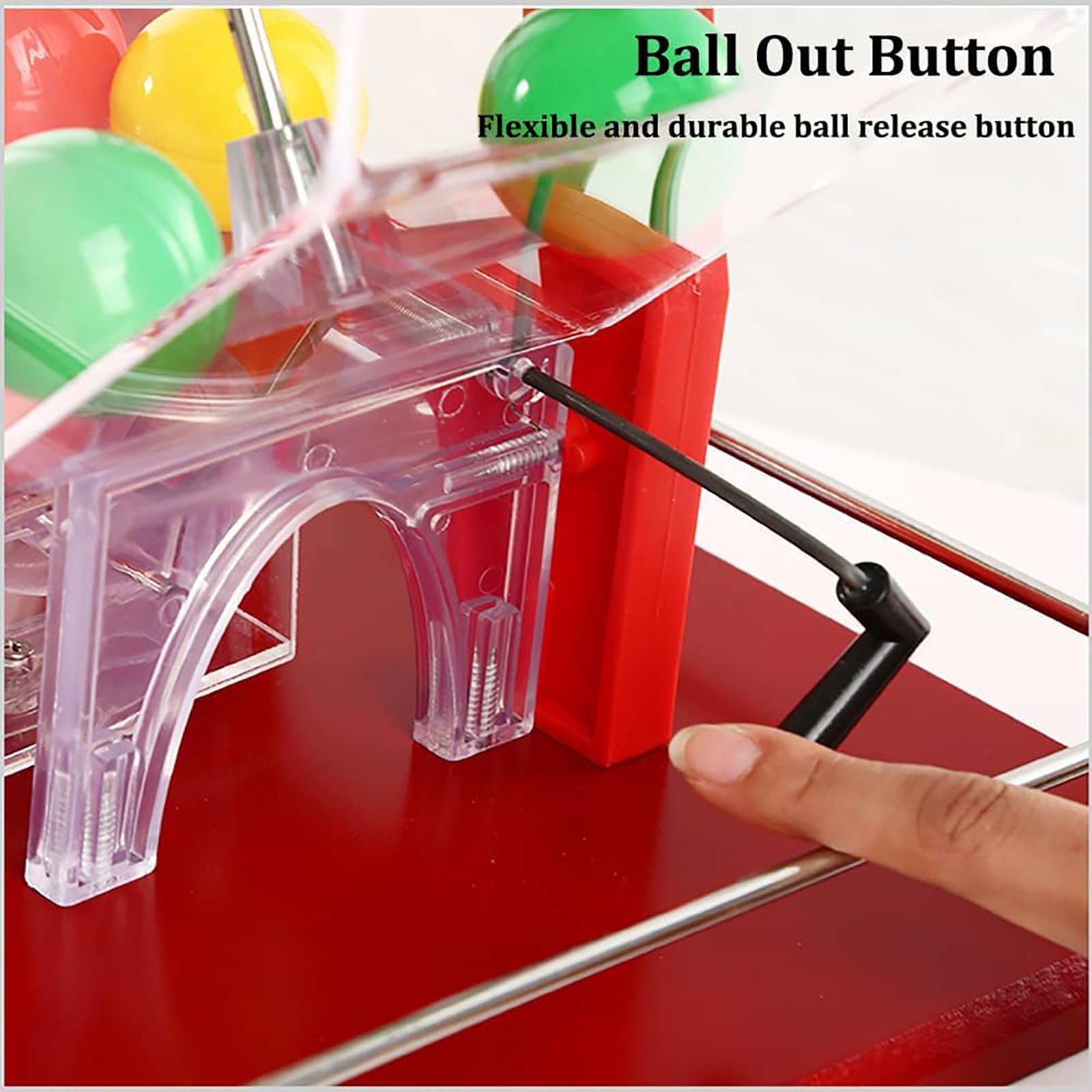 Máquina de lotería de manivela, selector manual de bolas con capacidad para 100 bolas de colores, juego de bingo de lujo para grupos grandes y lugares de entretenimiento, diversión para centros