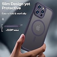 Vista 210 de ImpactStrong Magnetic Guard Designed for iPhone 14 Pro Max Case [Camera Protection] [Military Grade Drop Tested] [Compatible with MagSafe] Slim Black