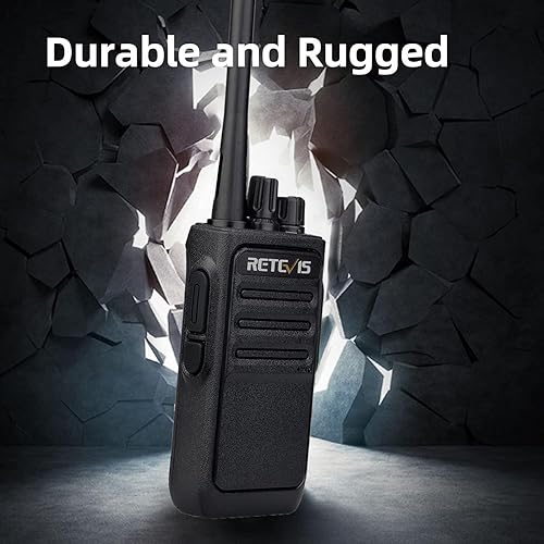 Miniatura 9 de Retevis Walkie Talkies RT68 con auricular (paquete de 6) con cargador multibanda de 6 vías, paquete con Walkie Talkies RT17 de largo alcance