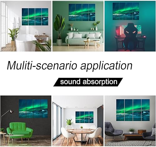 Miniatura 4 de Acoustic Panels Soundproof Wall Panels Sound Absorbing Wall Art Sound Proofing Panels for Walls, 8 Pack 12x16" Recording Studio Acoustical Treatments