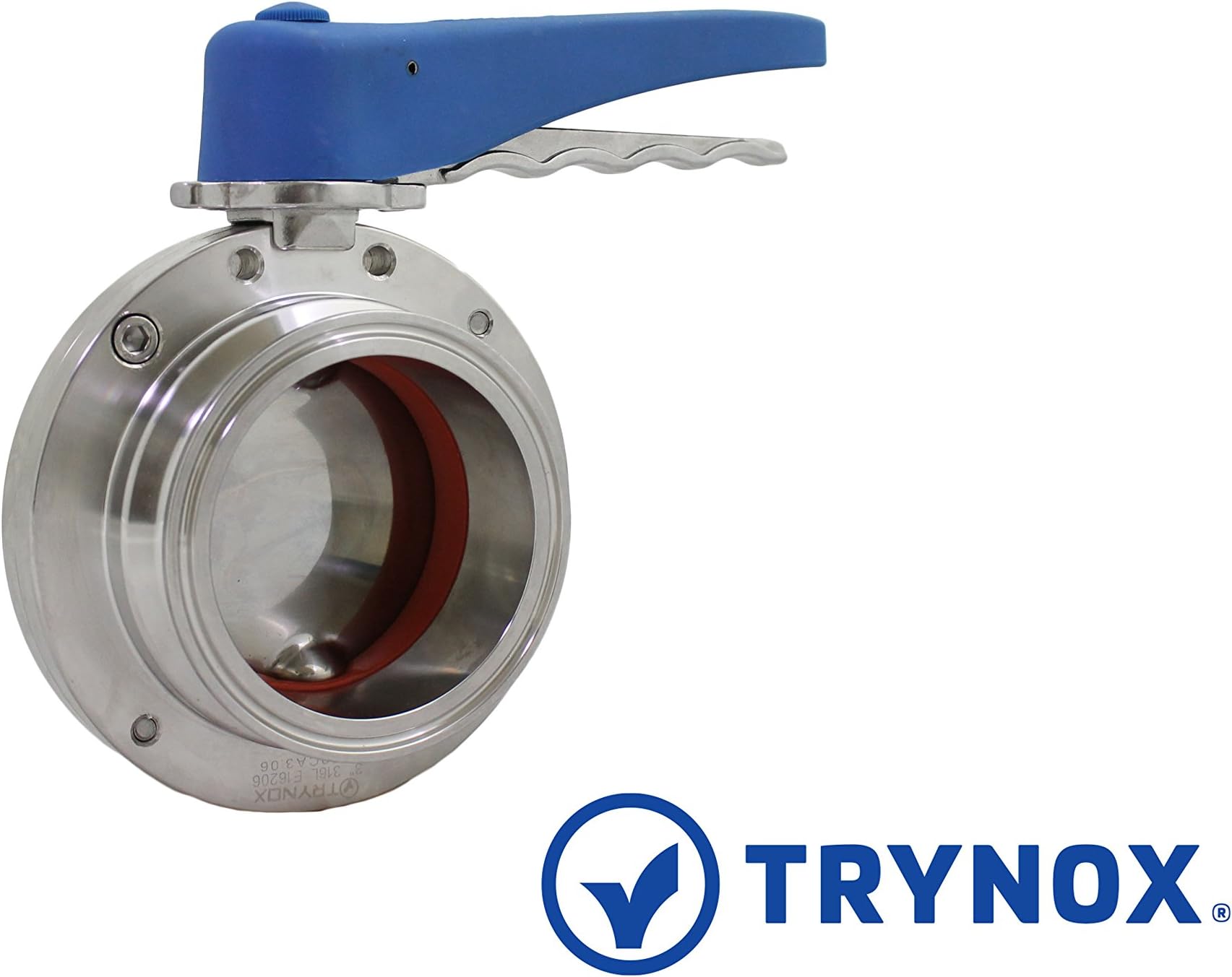 Clamp Sanitary Stainless Steel Butterfly Valve Viton Seal 304 3" Tri clamp Sanitary Fitting