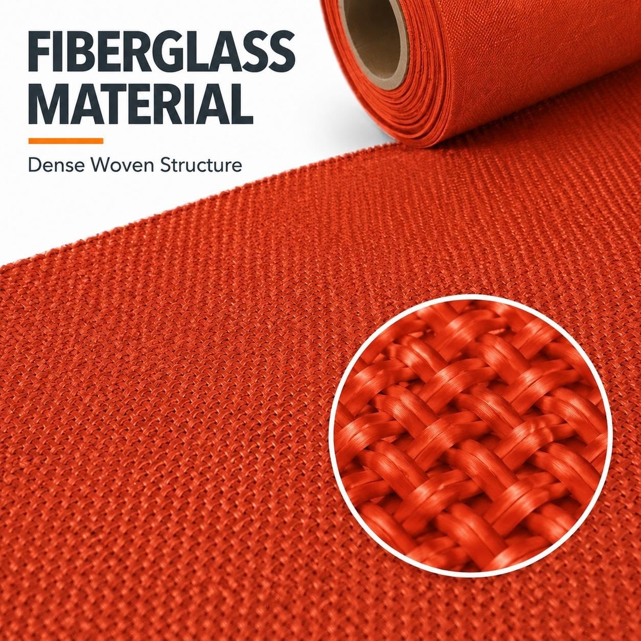 Tissu Thermique en Fibre de Verre, Rouleau Brut sur Mesure(1m x 2m x 0.35mm)
