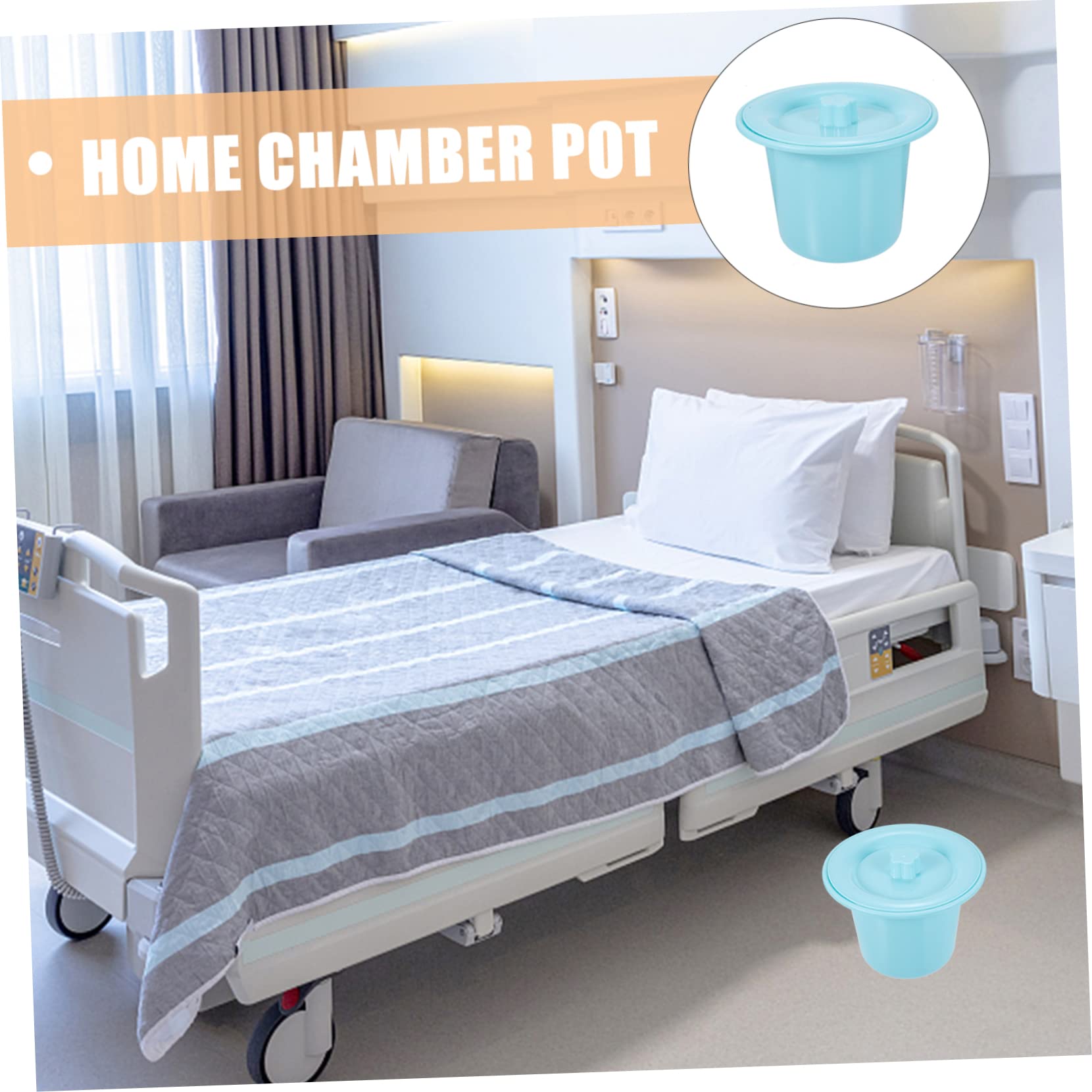 COLLBATH 2 Pezzi Per Uso Domestico Vasino Da Viaggio Per Bambini Coperchio Per Orinatoio Notturno Portatile Per Disabili Facile Da Pulire Vaso Per Orinatoio in Plastica
