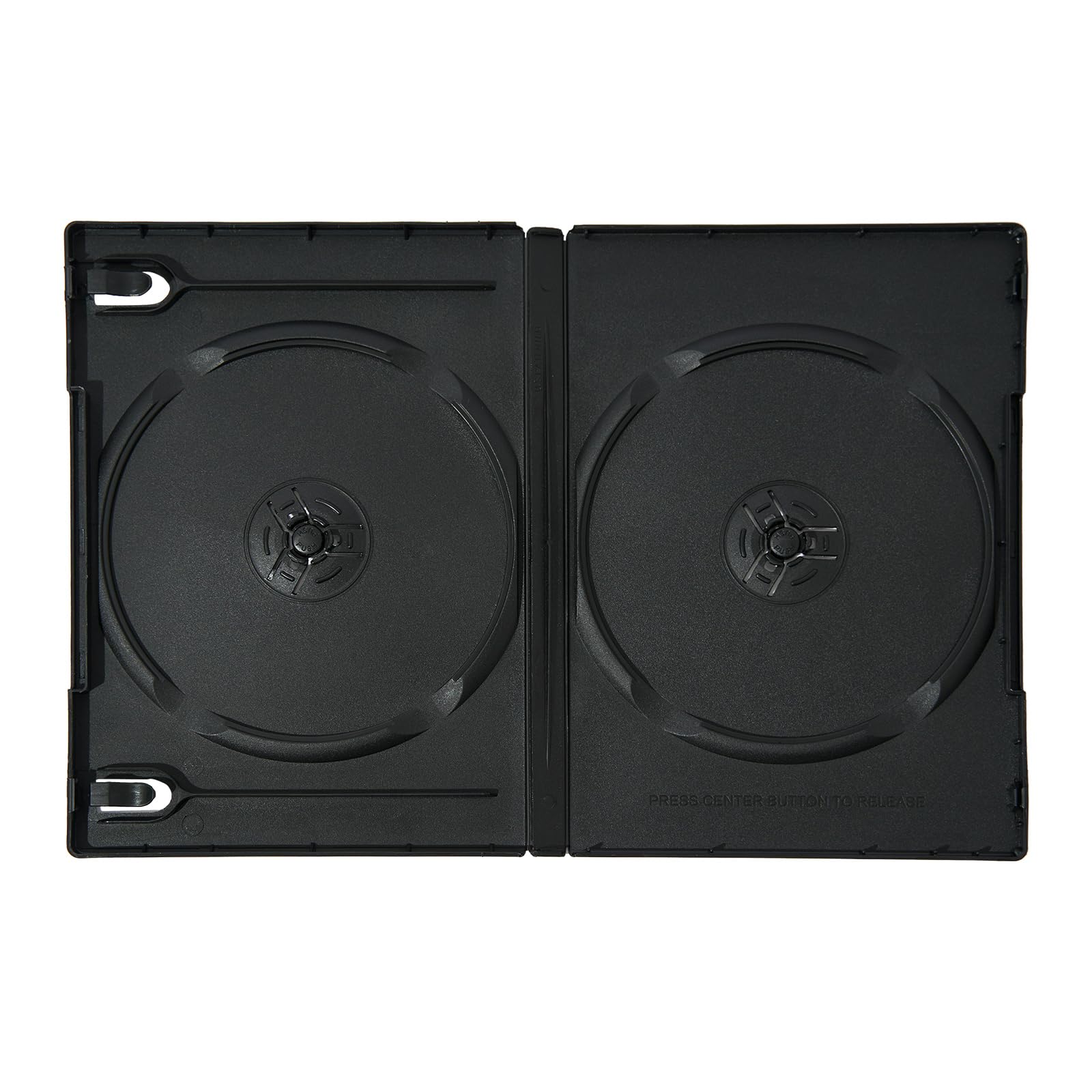 10 unidades Maxtek 14 mm negro capacidad estándar de doble DVD Case y bolsillo exterior claro funda