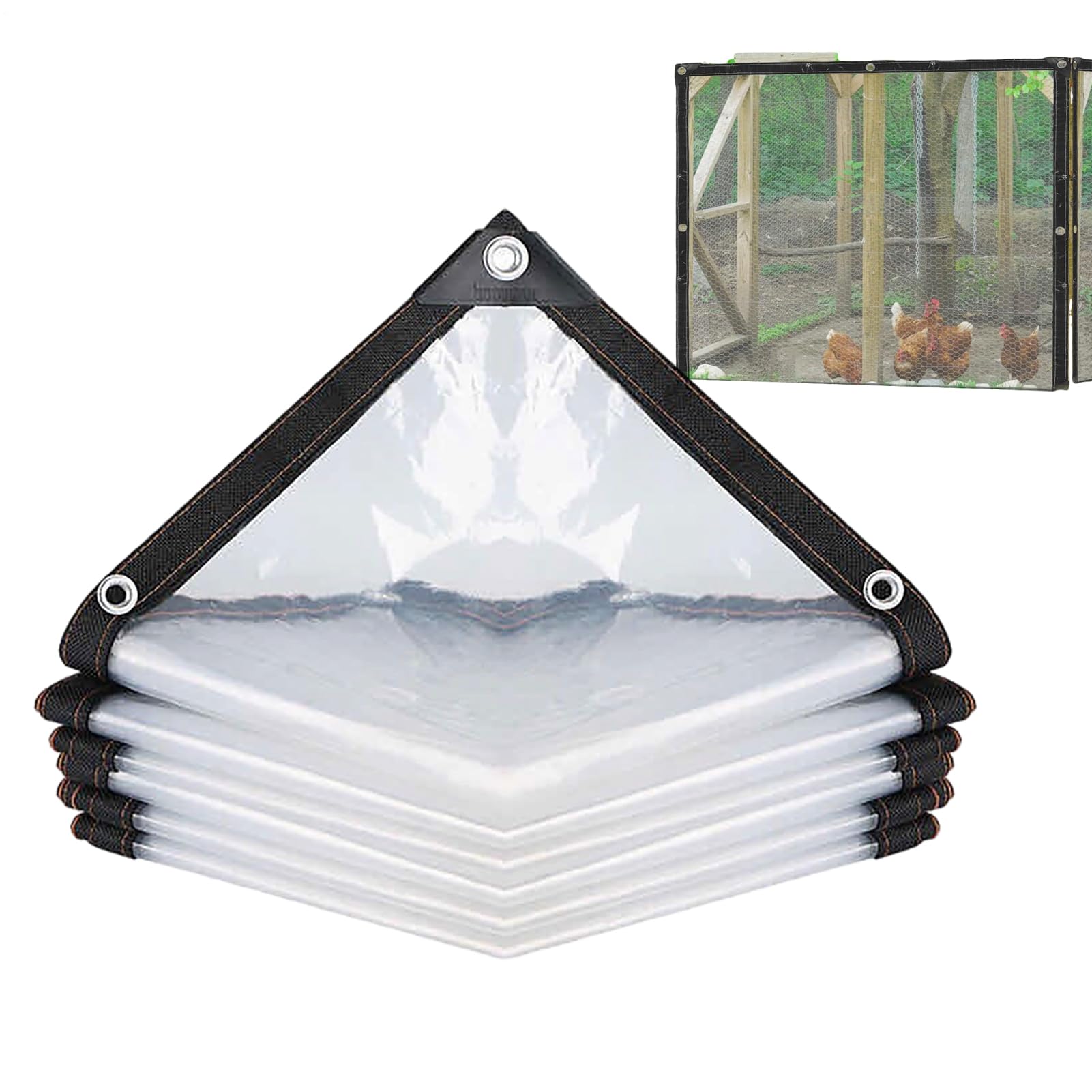 Impermeable transparente con cubierta protectora para exteriores de invierno para lona de terraza