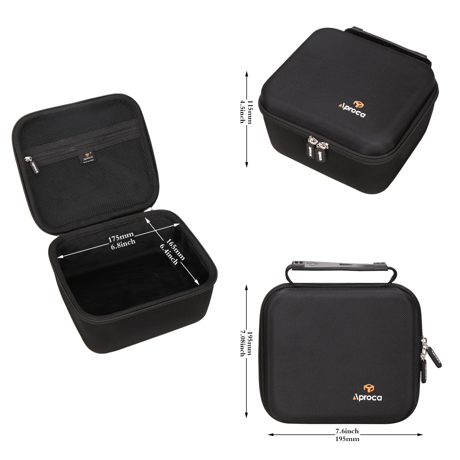 Funda para proyector compatible con VOPLLS Mini proyector 1080P Full HD compatible con proyector de video, bolsa de almacenamiento portátil para accesorios de proyector 6