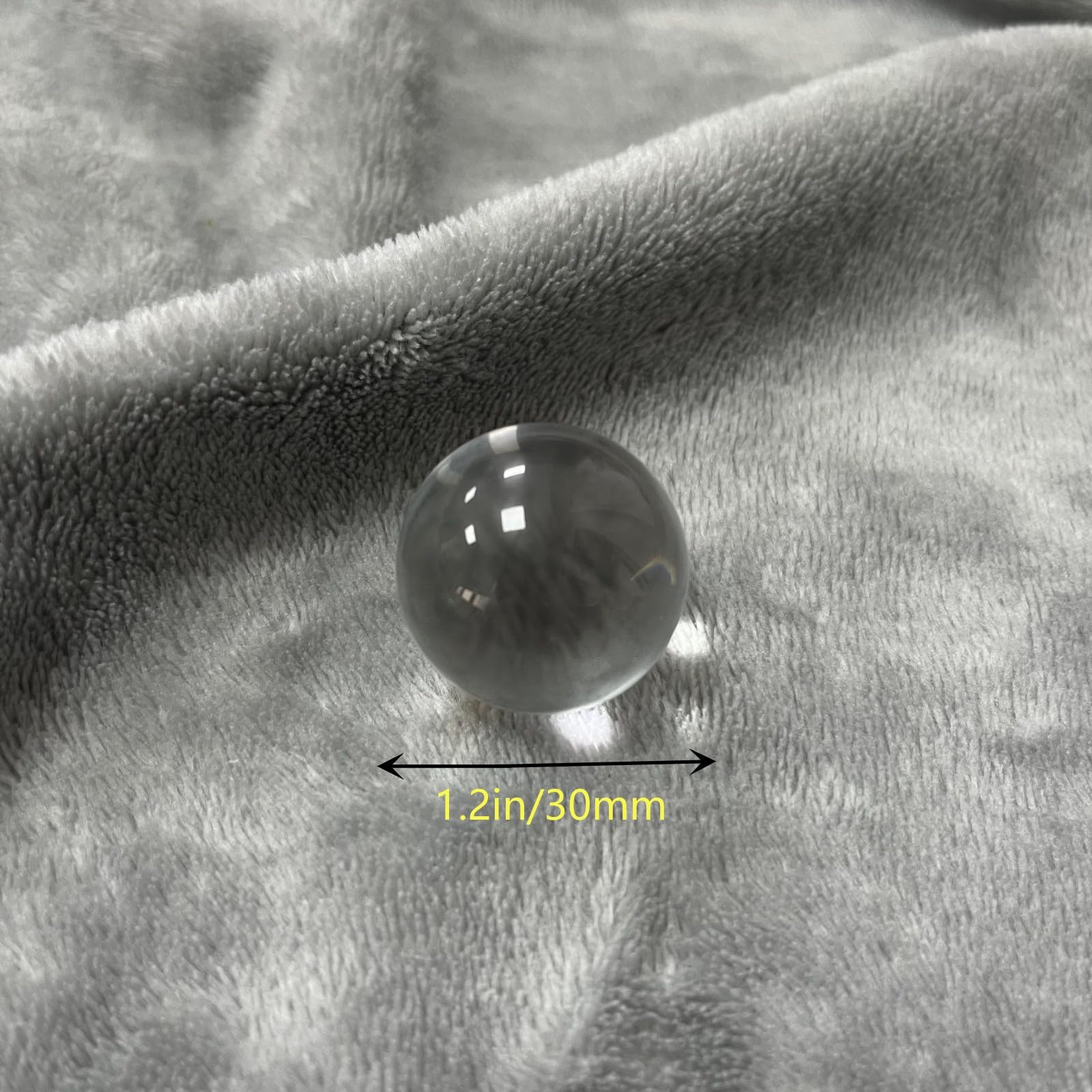 Dorytop Crystal 1.2 inch Clear Crystal Ball Photography Solid Crystal Glass Ball Lens Ball Optical Glass Reflective Spheres, for Photography Accessories and Props with Gift Box (30MM)