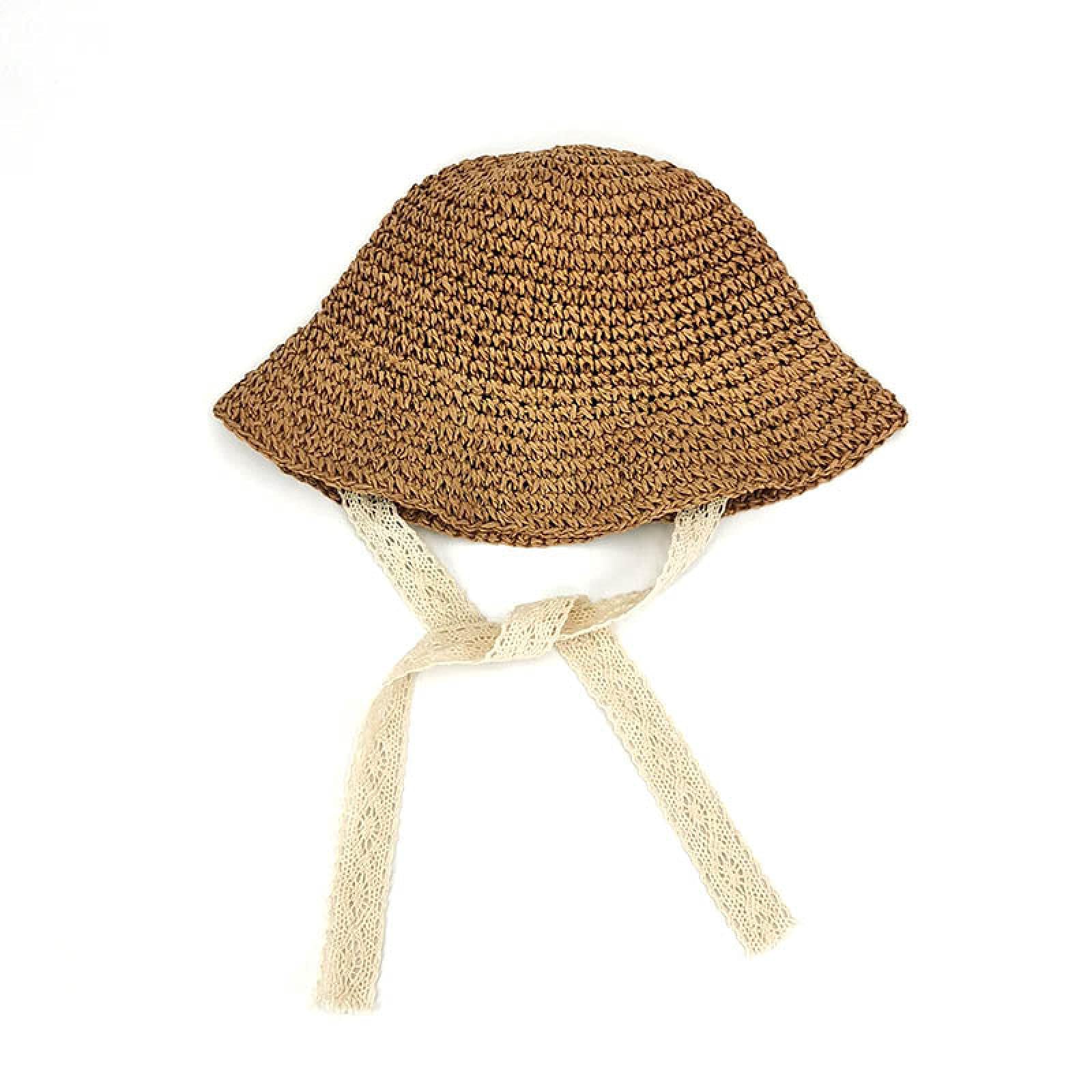 BENHAI Sombrero De Verano para Bebé De 6-12 Meses, Sombrero De Paja De Playa, Gorro De Malla Transpirable De 1-2-4 Años, Sombrero Fino para Primavera Y Otoño para Niños Y Niñas